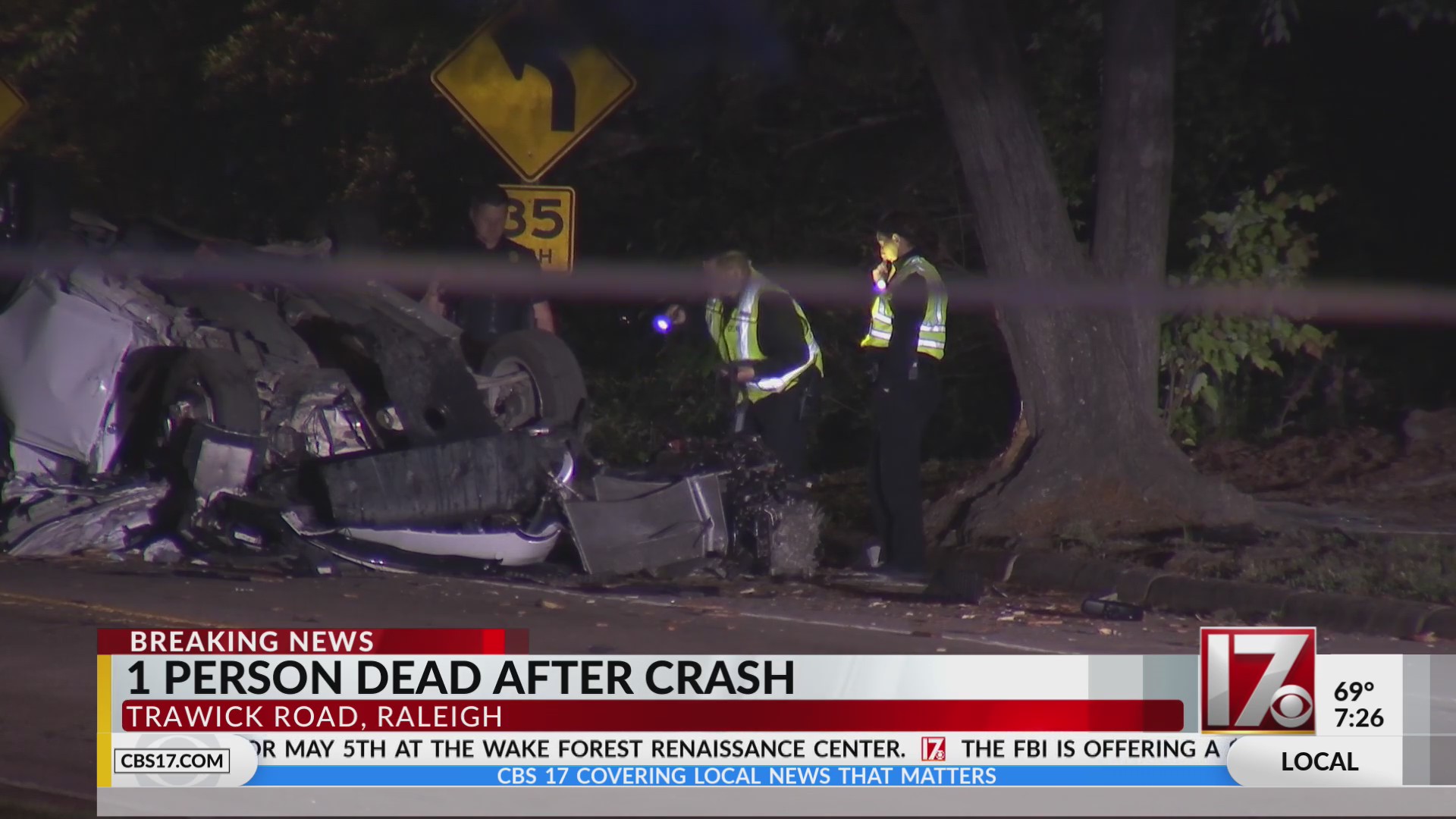 1 dead after fatal crash closes Trawick Rd in Raleigh: Police – CBS17.com