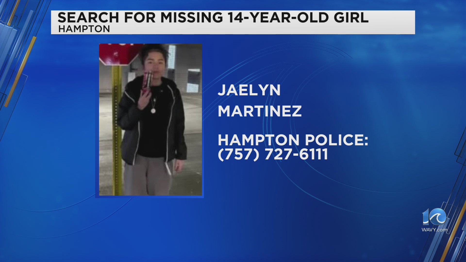 Hampton Police Division seeks help in locating 14-year-old girl – WAVY.com