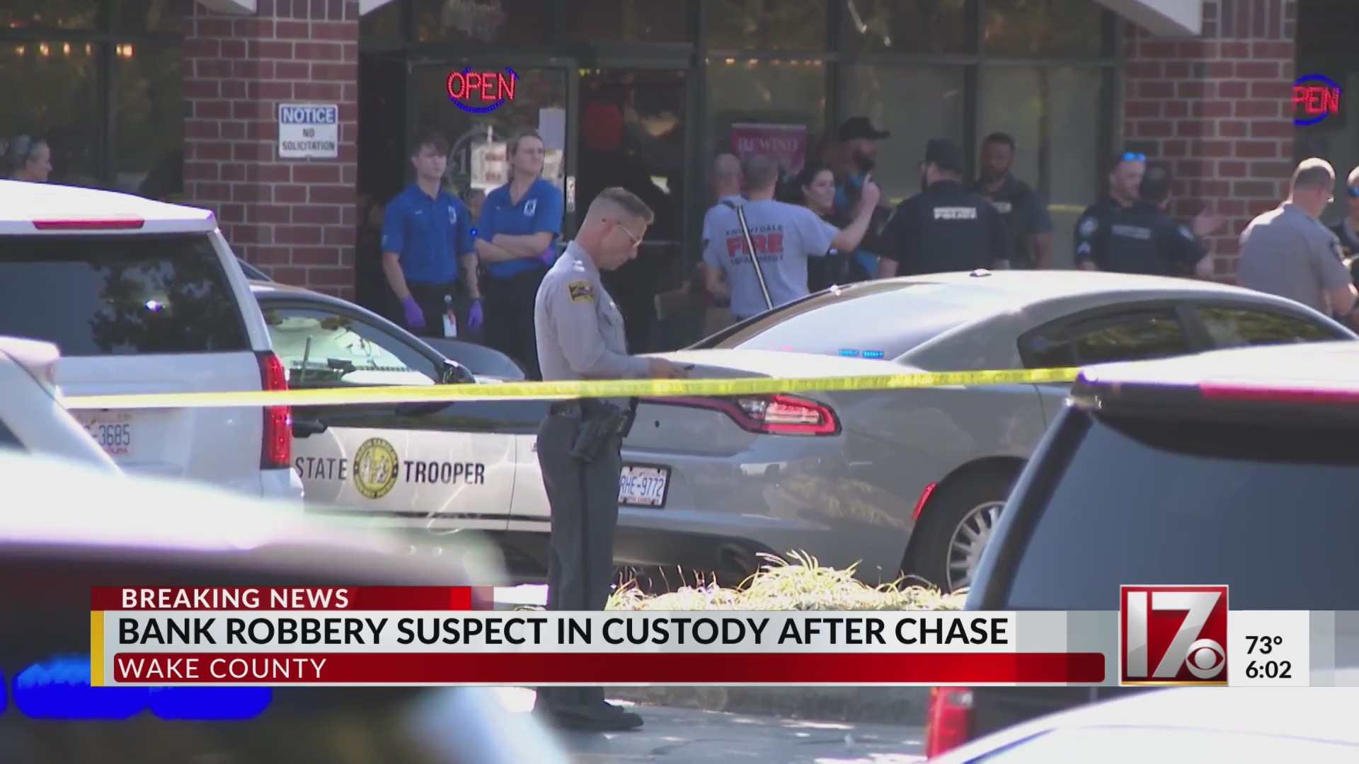 Bank robbery suspect caught after Wake County chase – CBS17.com