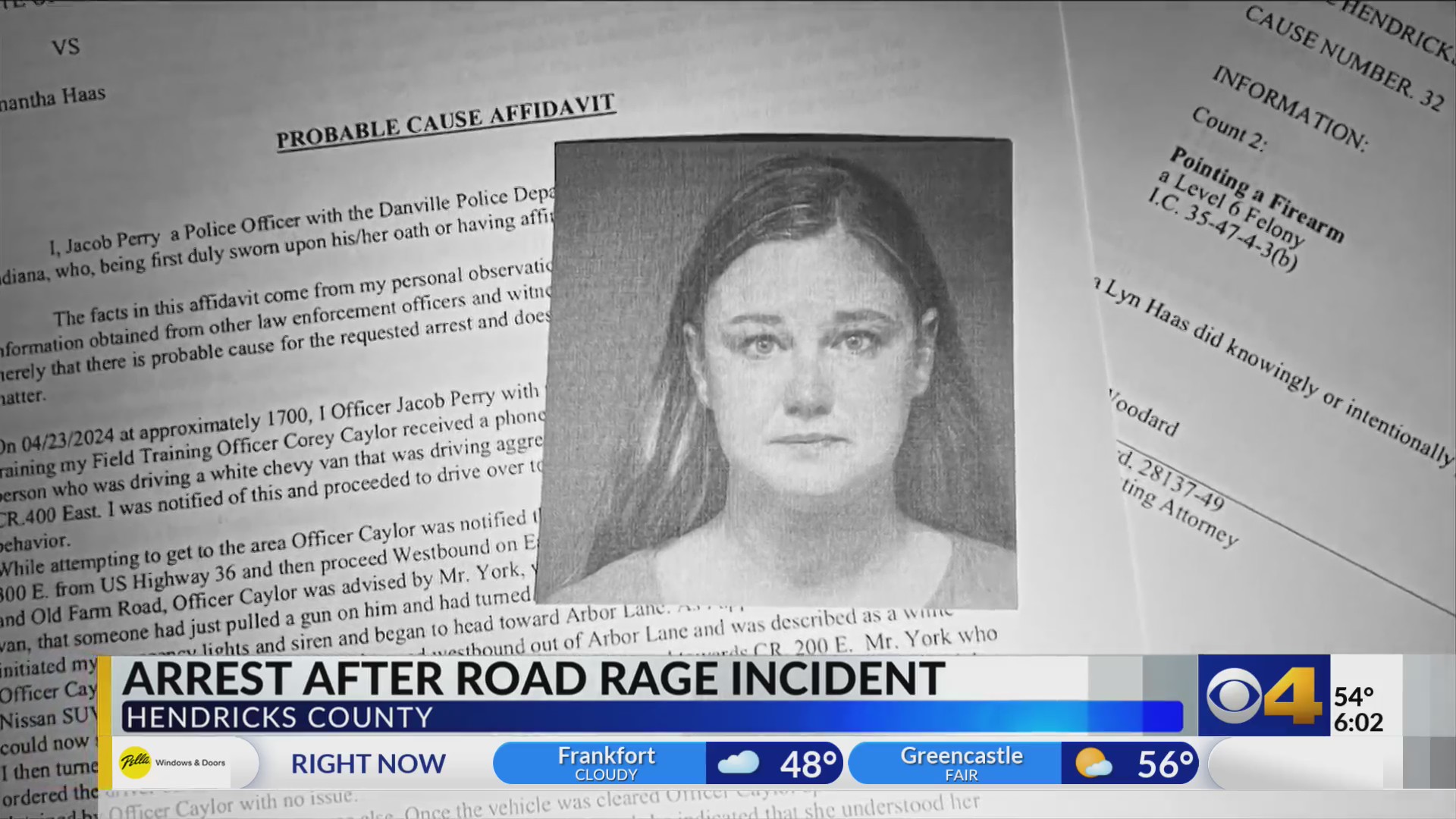 Woman charged with pointing firearm at driver in Hendricks County as ...
