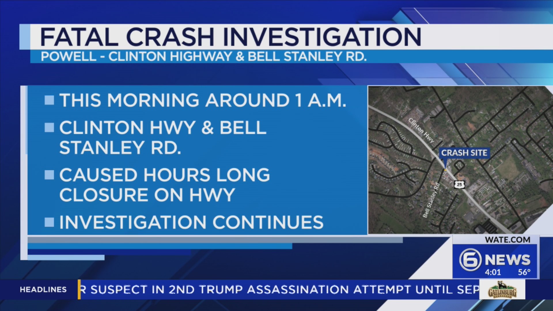 Two dead after crash closed Clinton Highway Thursday morning – WATE 6 ...