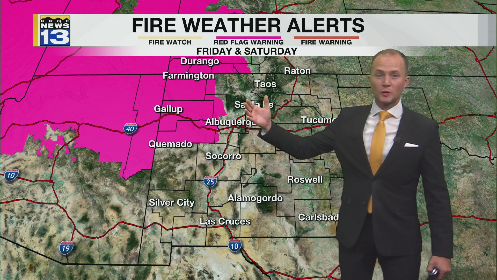 Wildfire danger returns to parts of New Mexico Friday and Saturday ...