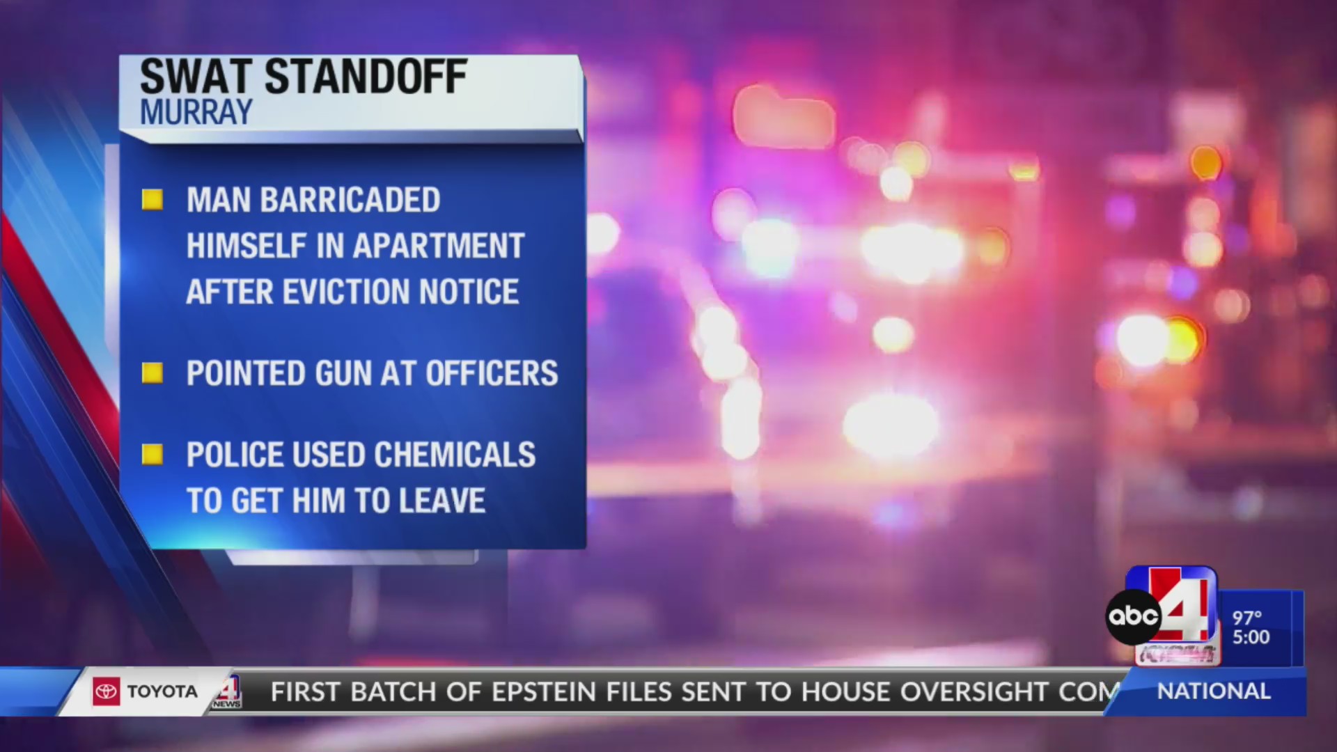 SWAT responds after man barricades self in Murray apartment – ABC4 Utah