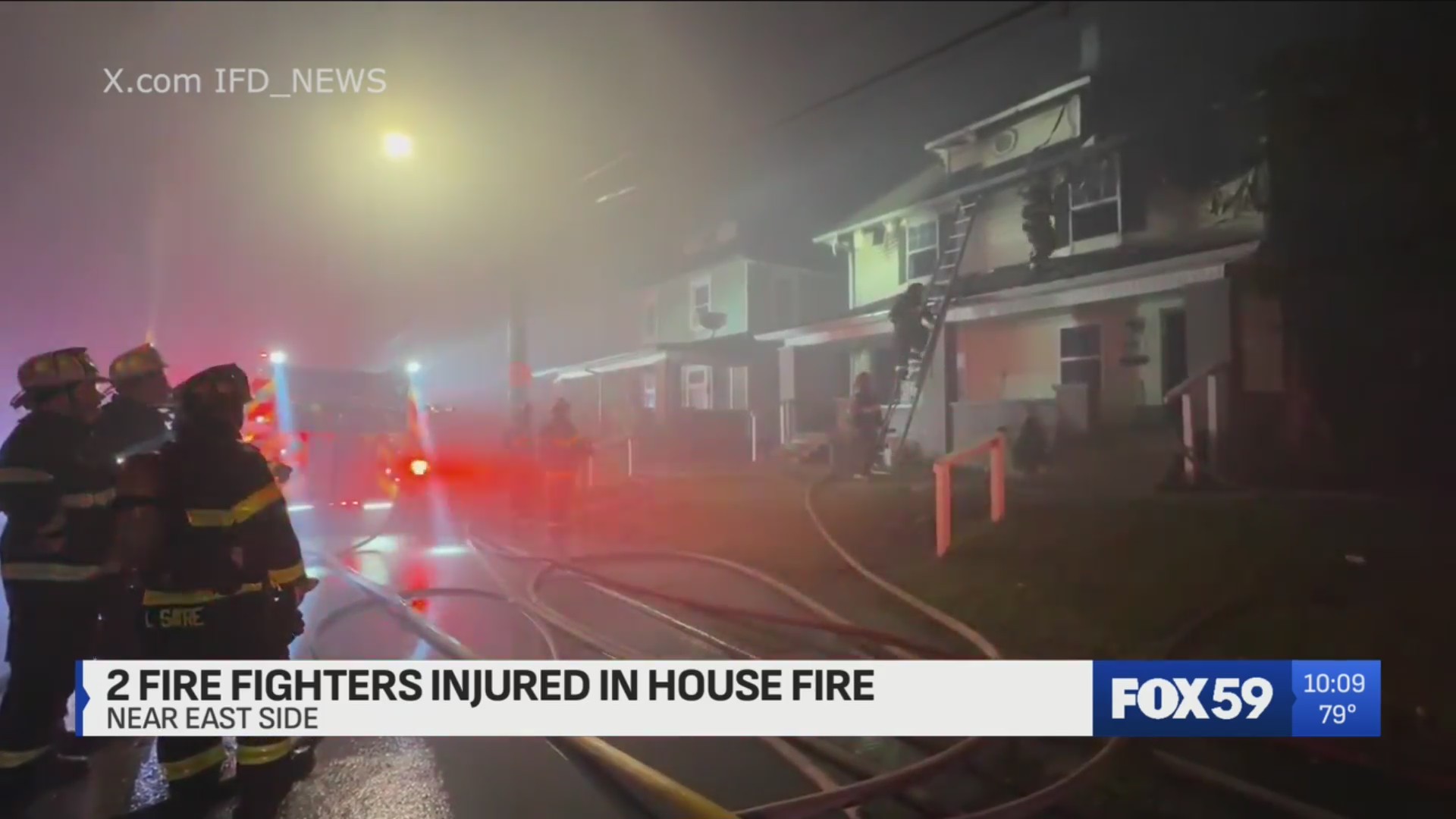 2 firefighters injured in near east side house fire – Fox 59