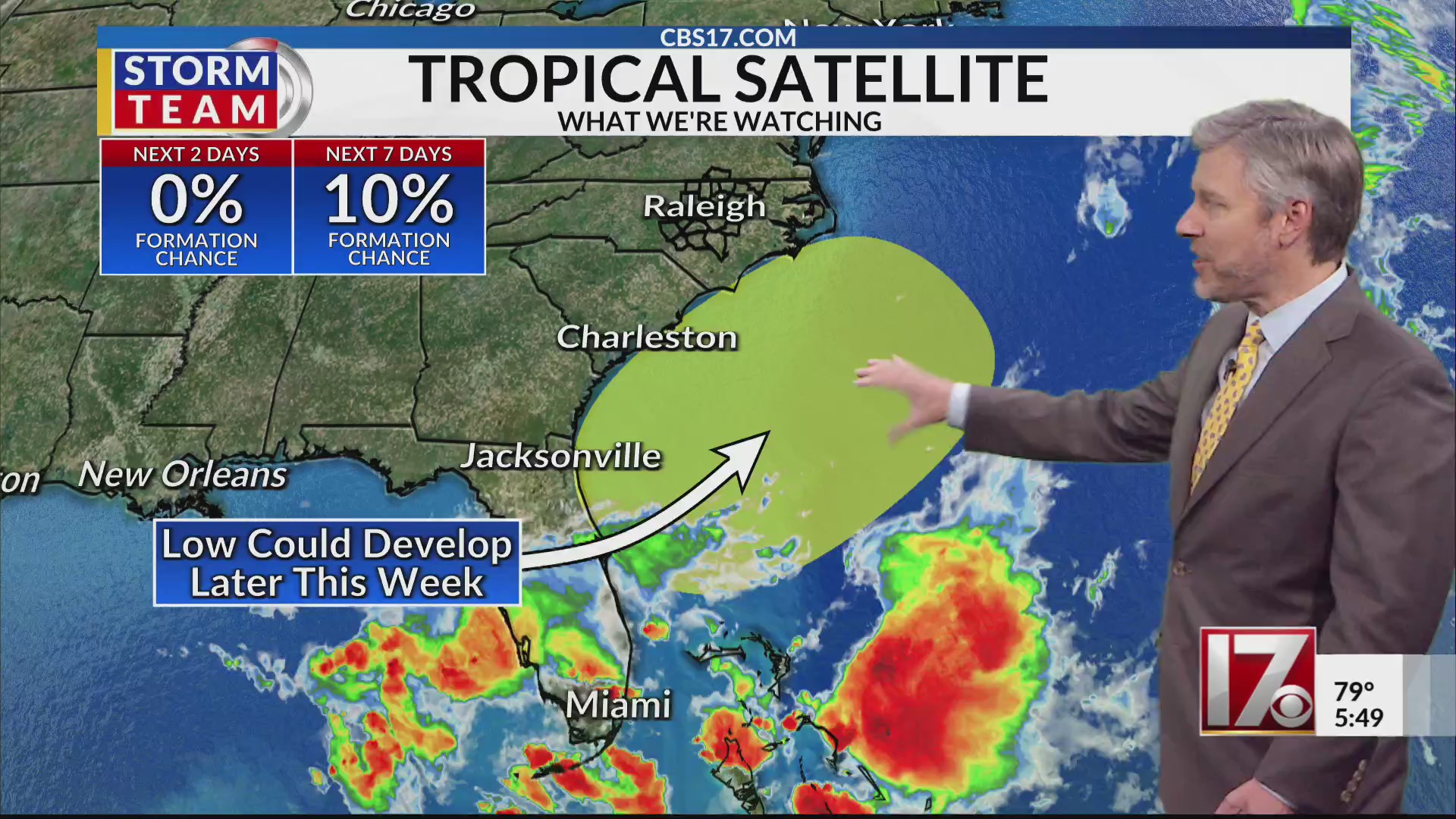 Potential tropical formation off Carolina coast – CBS17.com