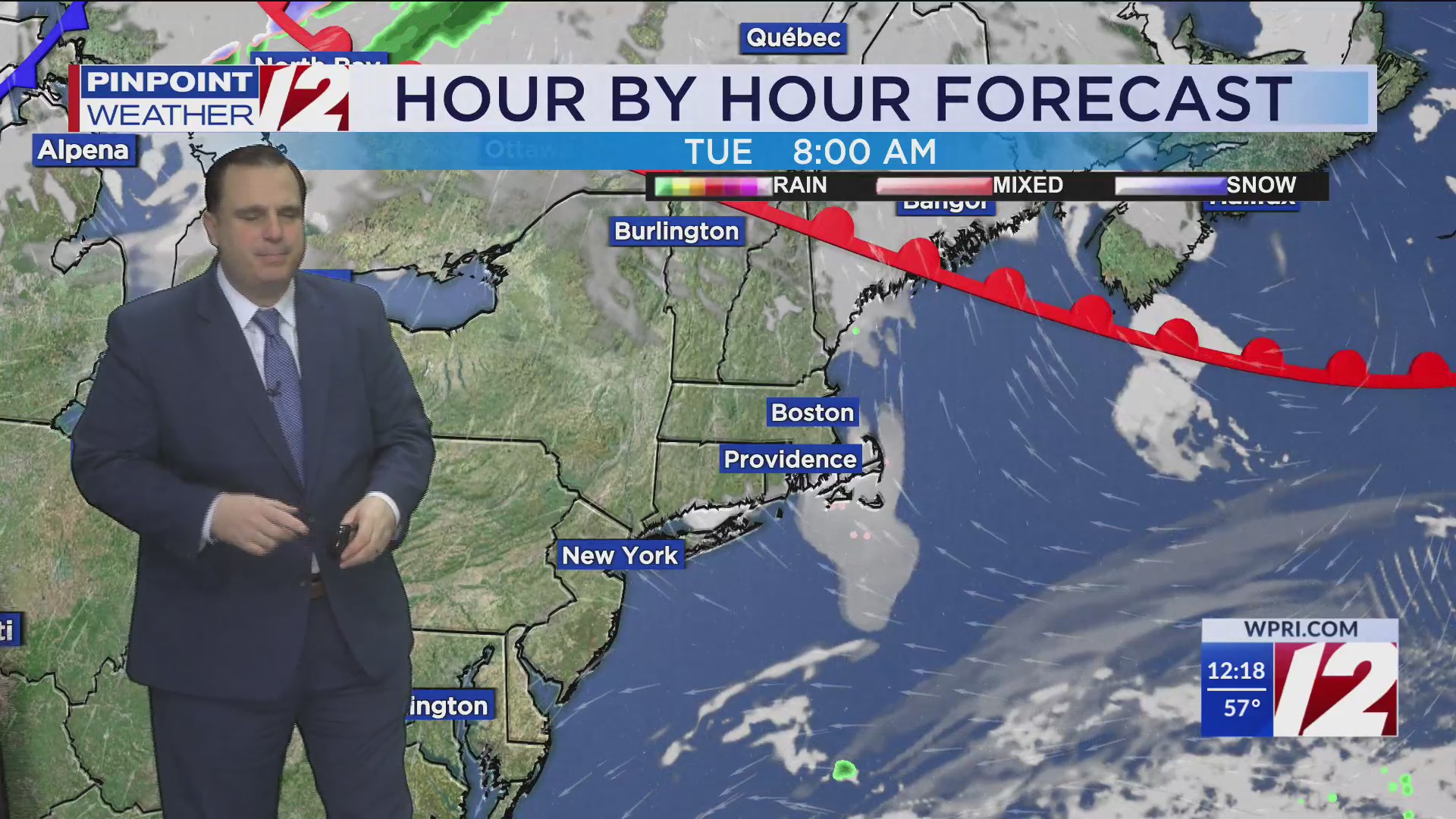 WPRI 12 Weather Forecast for 3/10/25: Mild weather to start the week ...