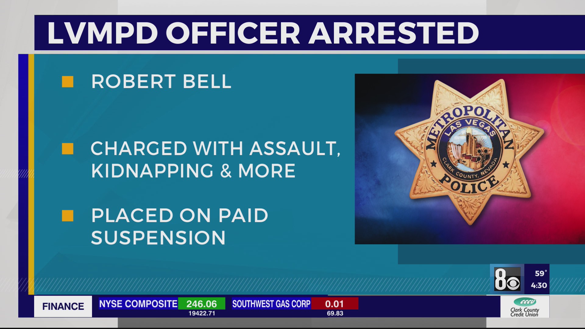 Las Vegas police officer arrested on domestic violence charges – KLAS