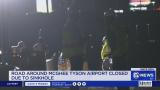 McGhee Tyson Airport sinkhole at Airport Loop Road