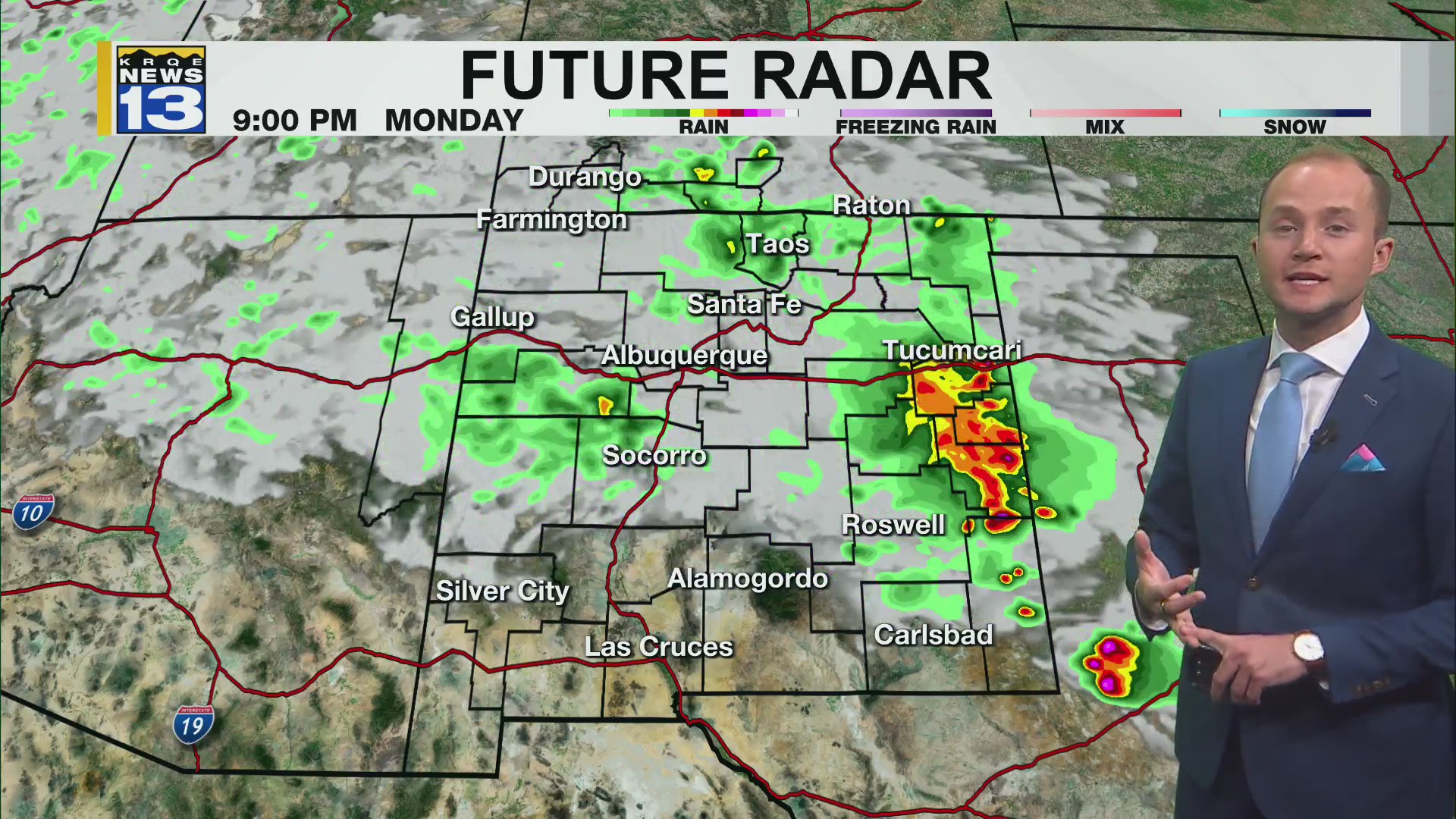 Severe storms move through eastern New Mexico tonight – KRQE NEWS 13 ...
