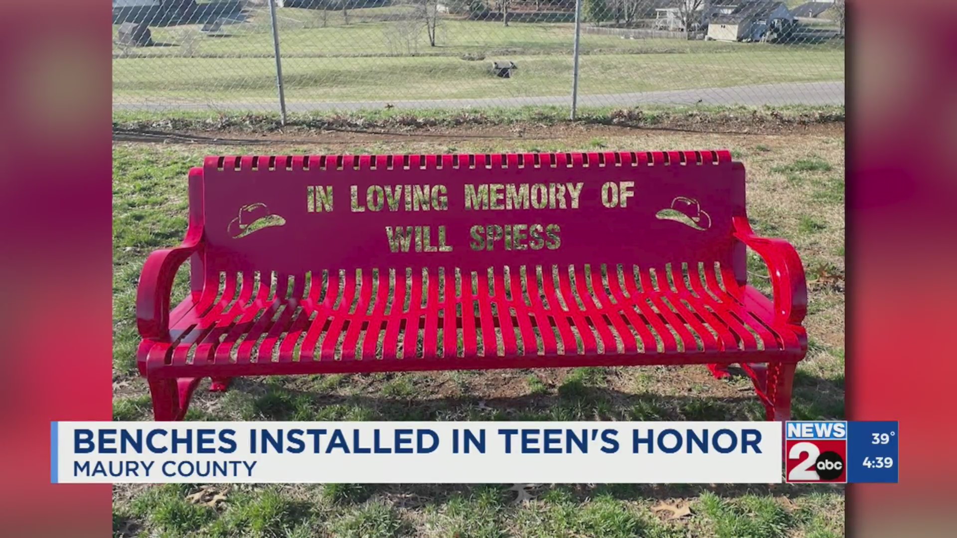 Benches installed in Maury County to honor teen killed in camper fire ...