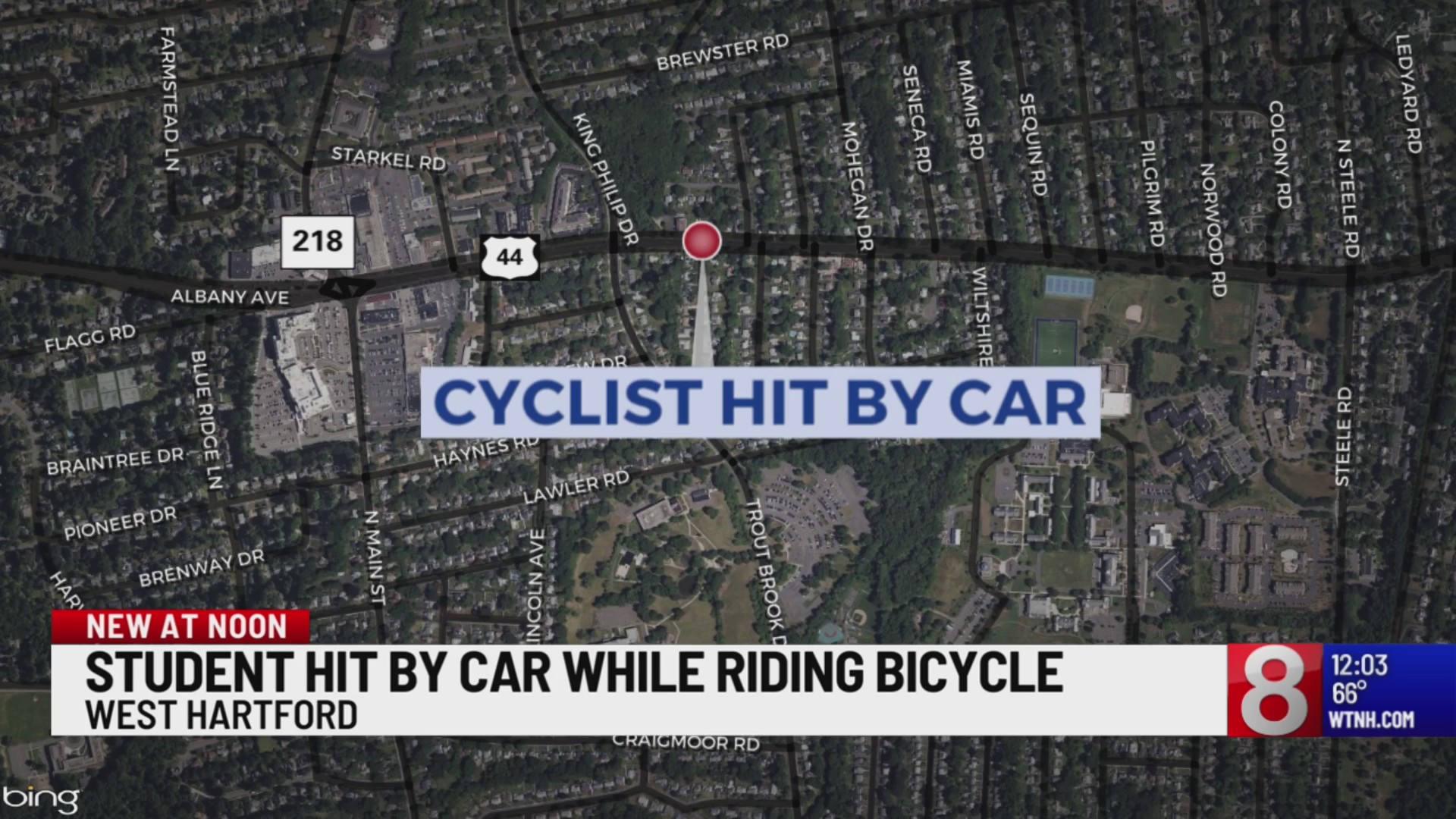 West Hartford high school student struck in hit-and-run on way to ...