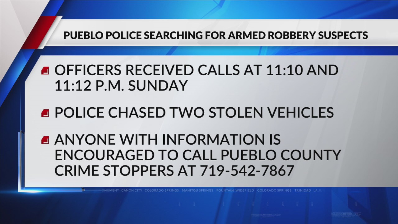PPD searching for armed robbery suspects – FOX21 News Colorado