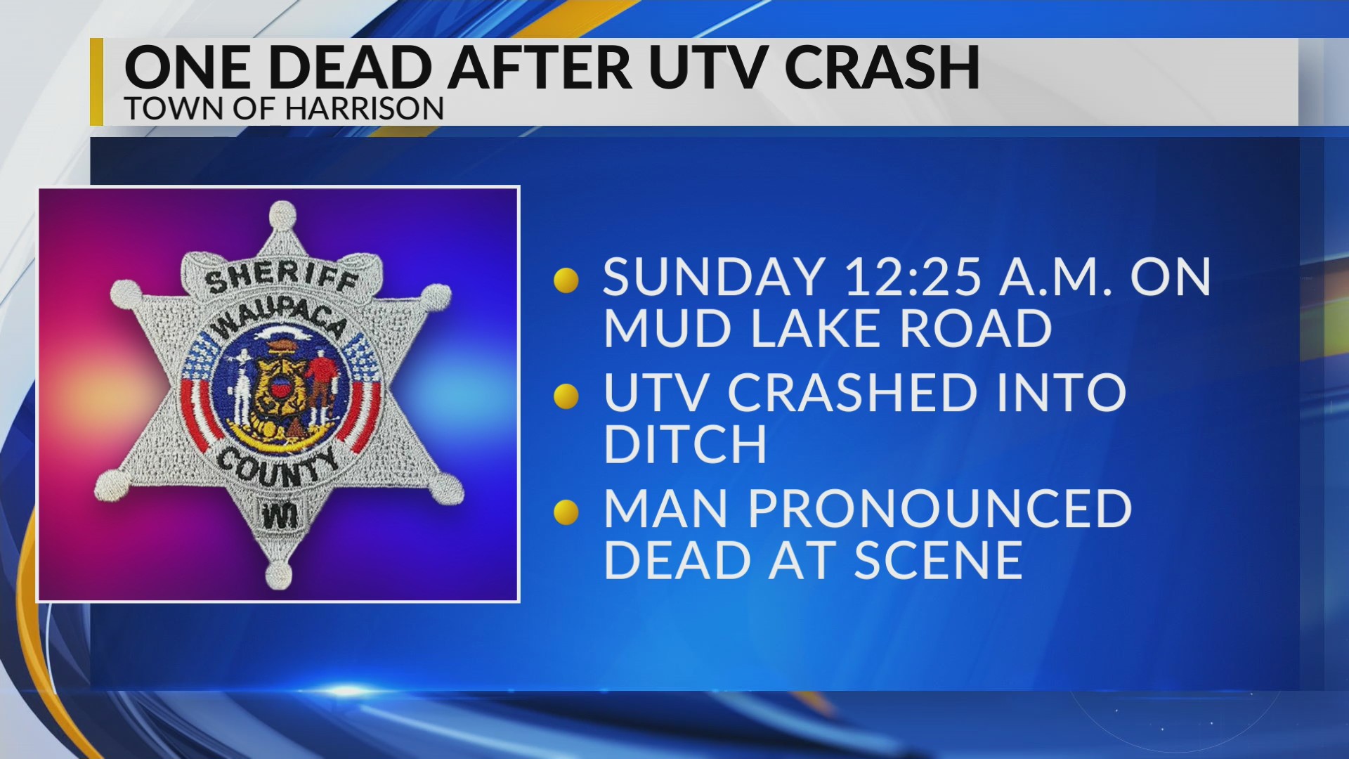 UTV crash in Waupaca County under investigation, man dies at the scene ...