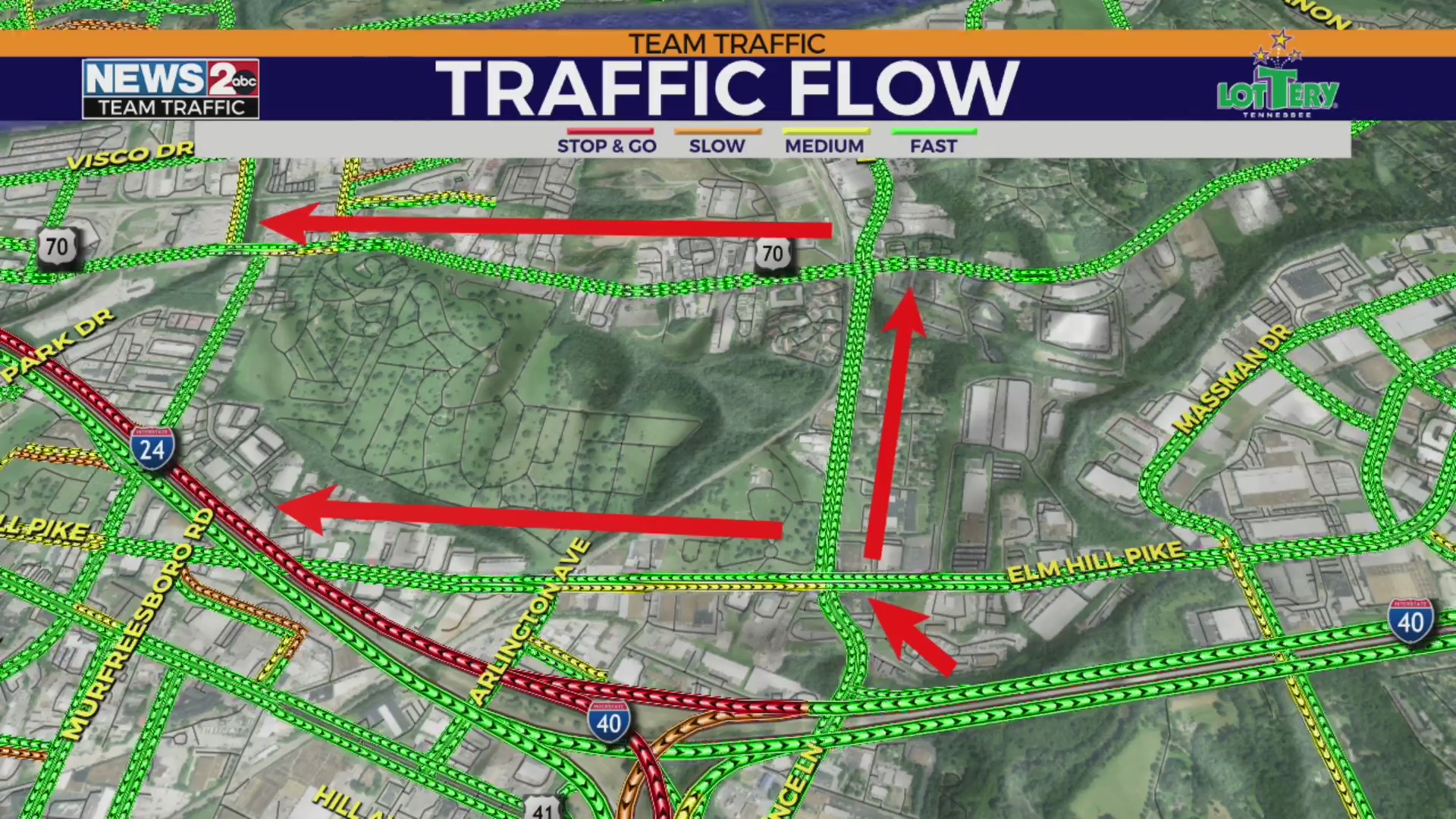 Crash closes I-24/I-40 near downtown Nashville – WKRN News 2
