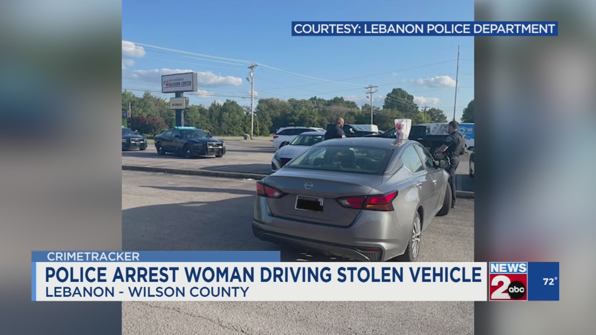 Lebanon police arrest woman driving stolen vehicle – WKRN News 2