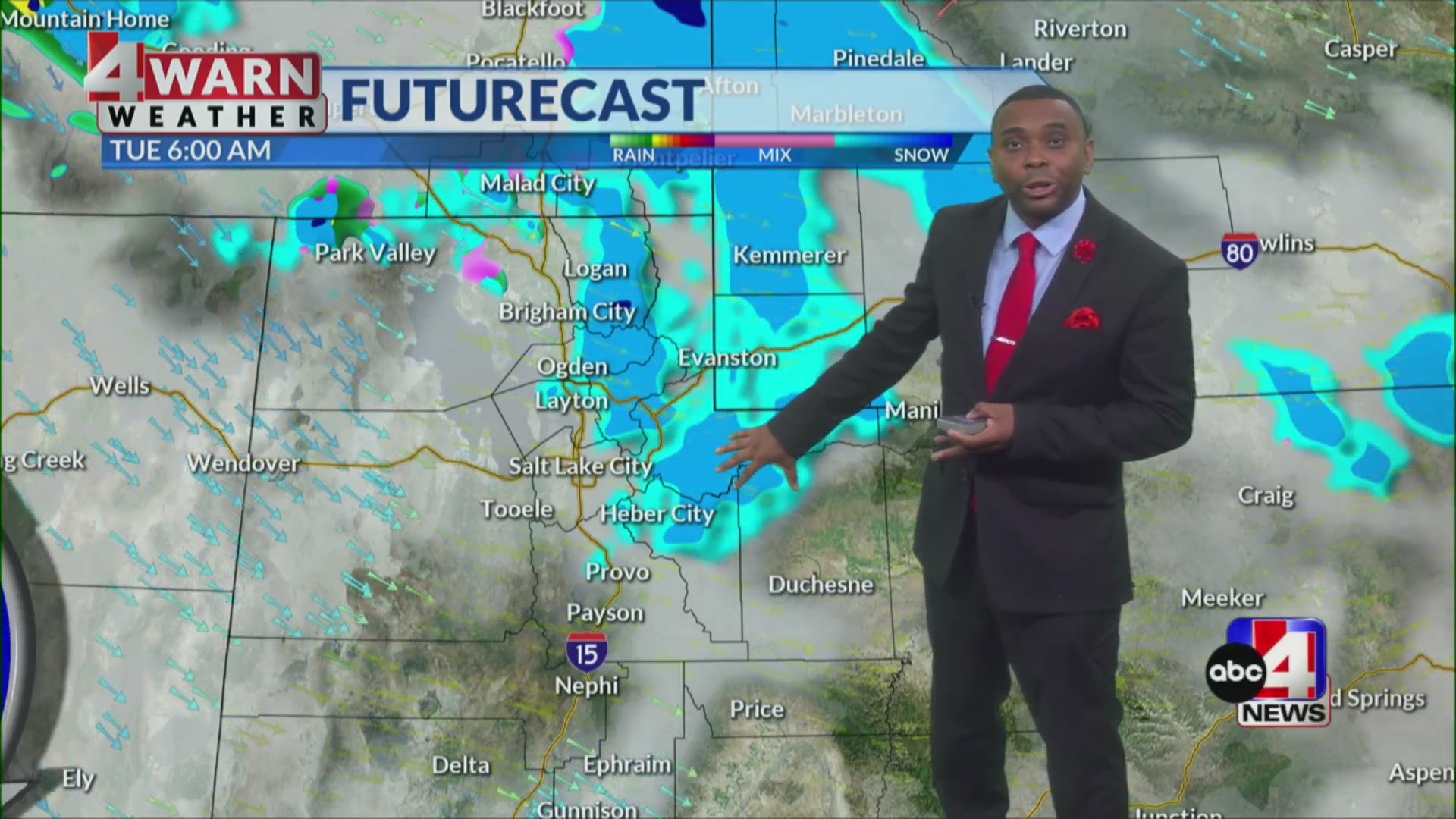 Active pattern continues Monday evening, valley rain and mountain snow ...
