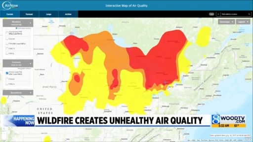 Wildfire smoke creates unhealthy air quality – WOODTV.com