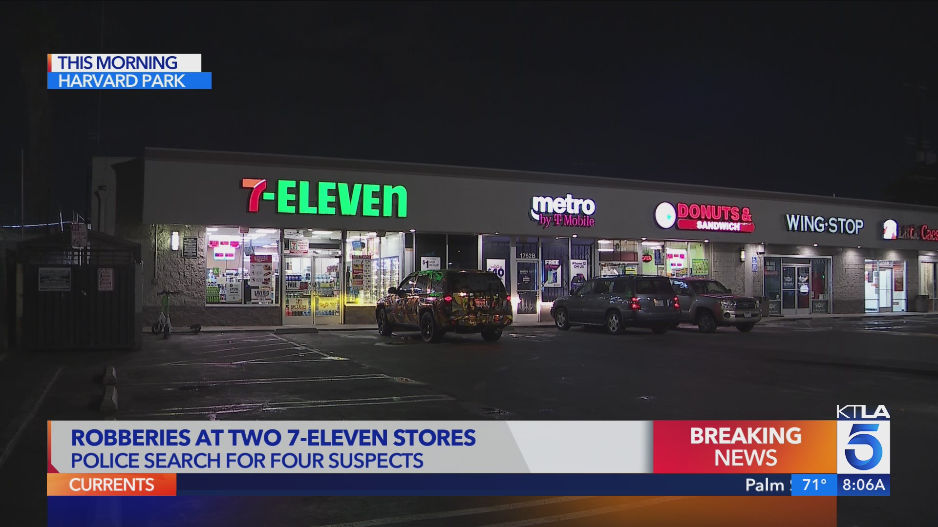 Pair of L.A. 7-Eleven stores targeted in early-morning robberies – KTLA