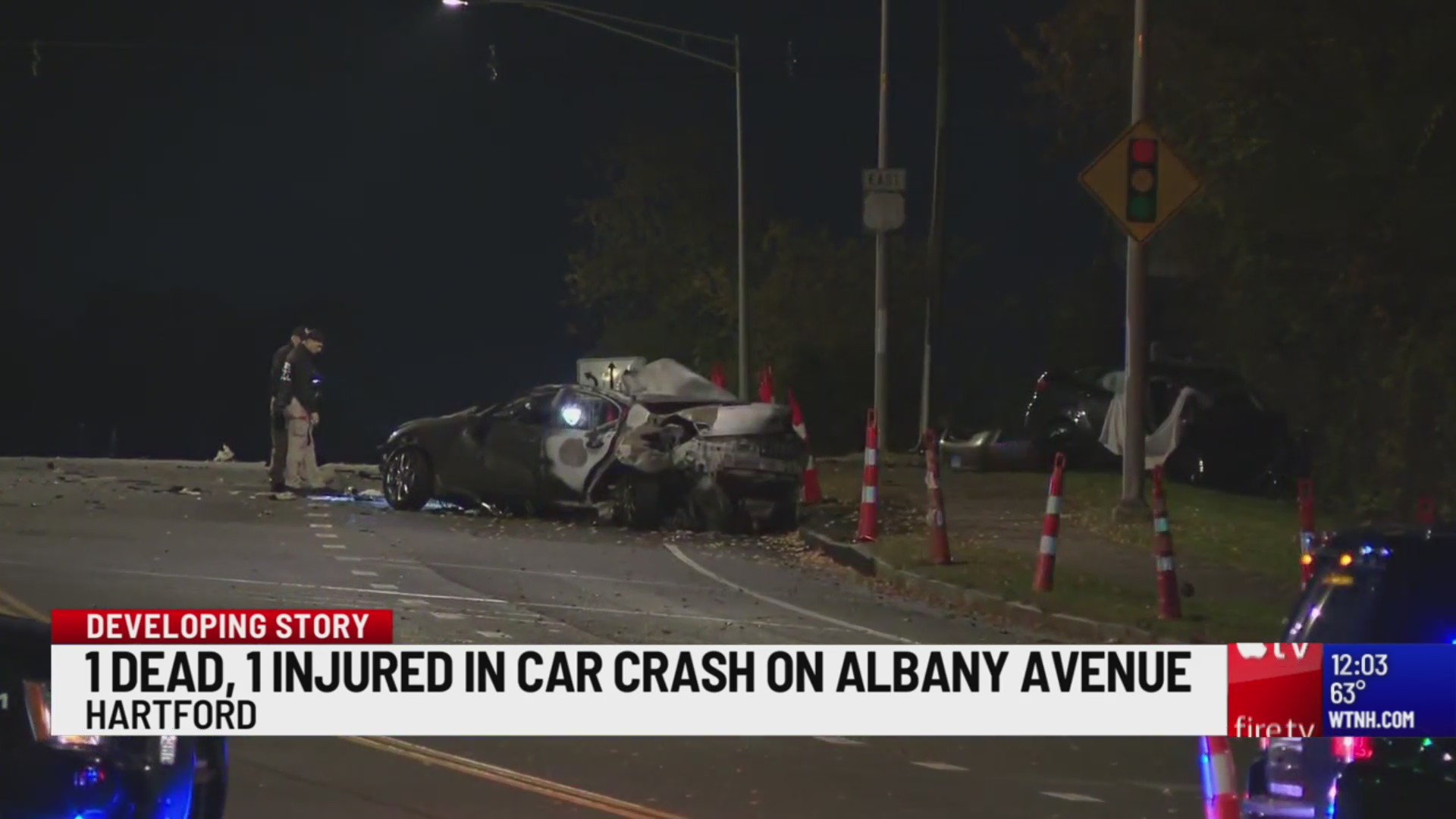 Man fleeing police causes fiery, fatal crash on Albany Avenue in ...