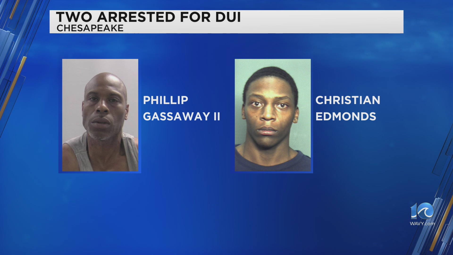 Police arrest two drivers for DUI after pursuit and crash in Chesapeake