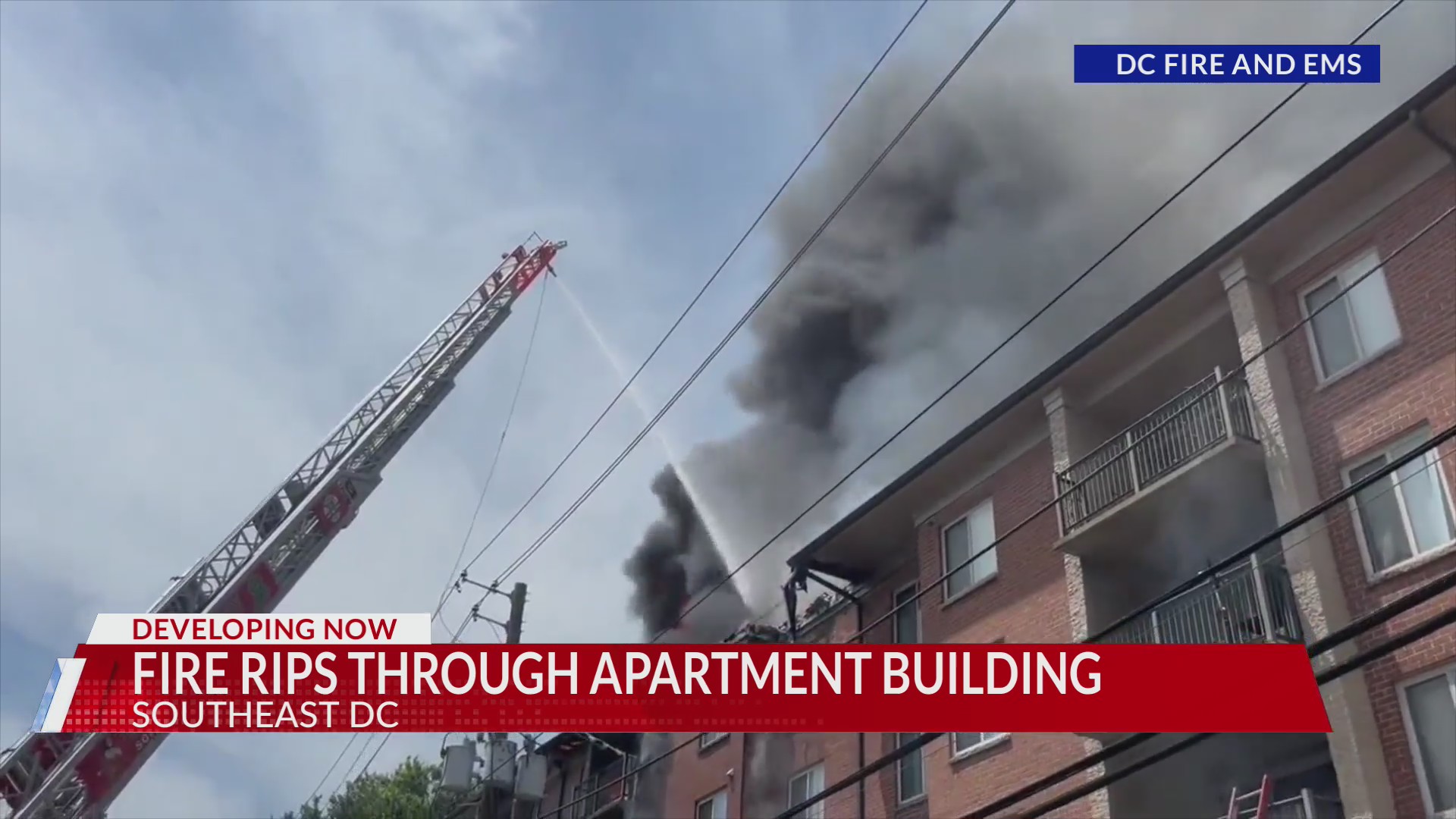 Around 135 firefighters battle apartment fire in Southeast DC – DC News ...