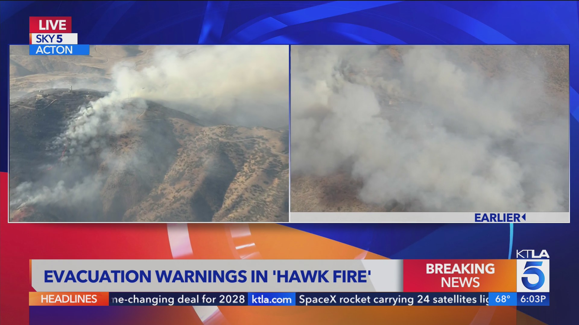 Evacuation Warnings Orders Issued For Hawk Fire In Acton KTLA evacuation-warnings-orders-issued-for-hawk-fire-in-acton-ktla