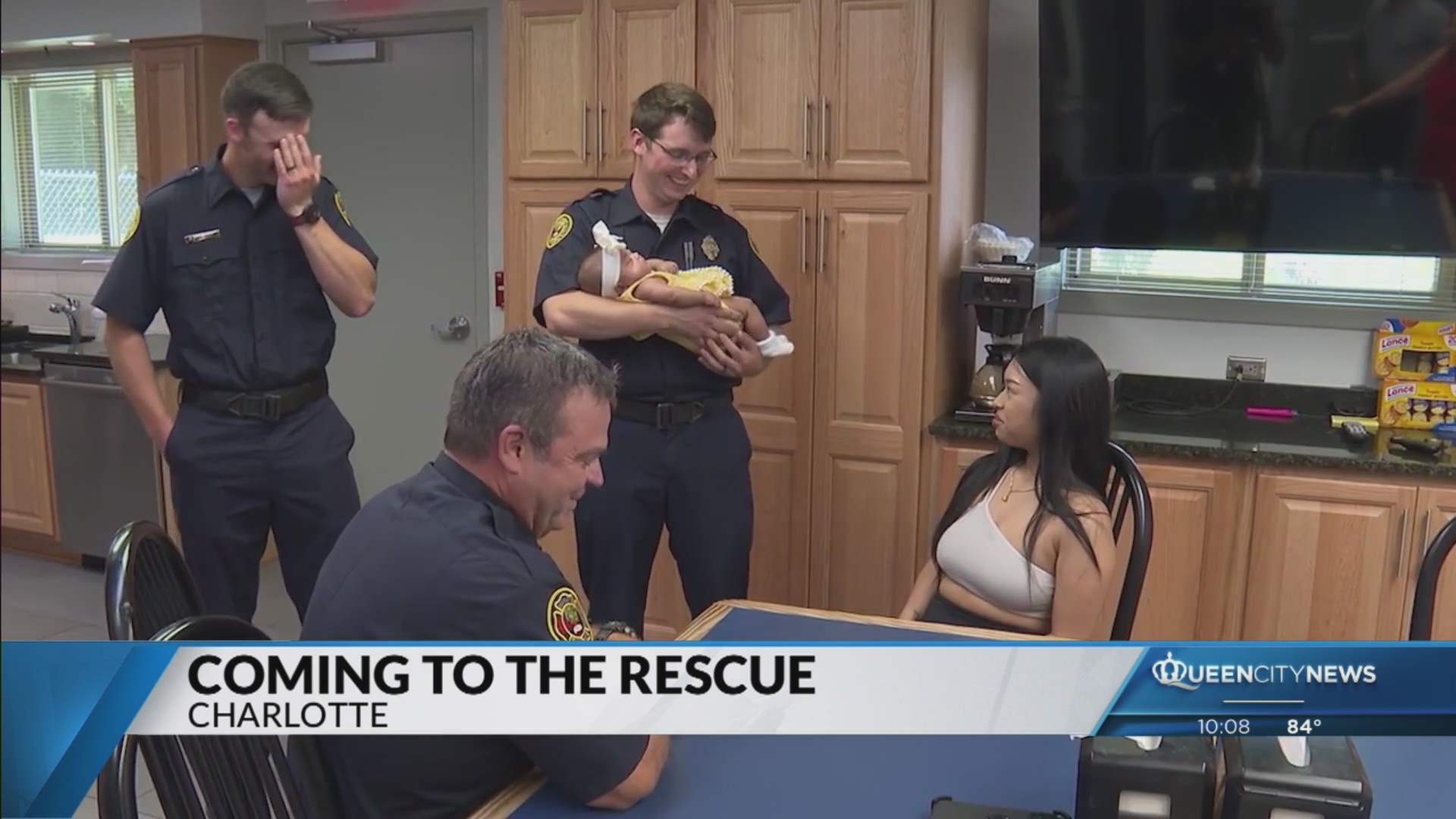 Charlotte firefighters reunite with baby they helped deliver – Queen ...