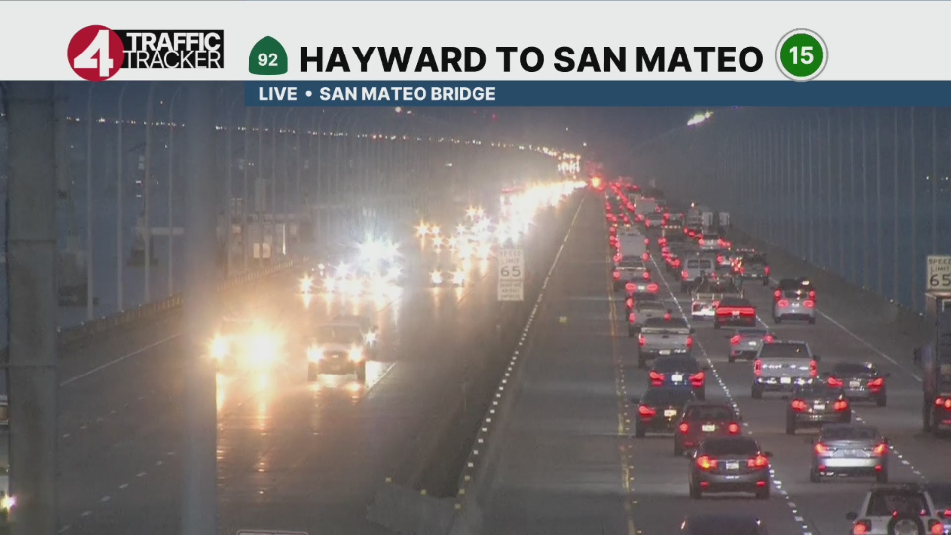 Car fire shuts down lanes on San Mateo Bridge – KRON4
