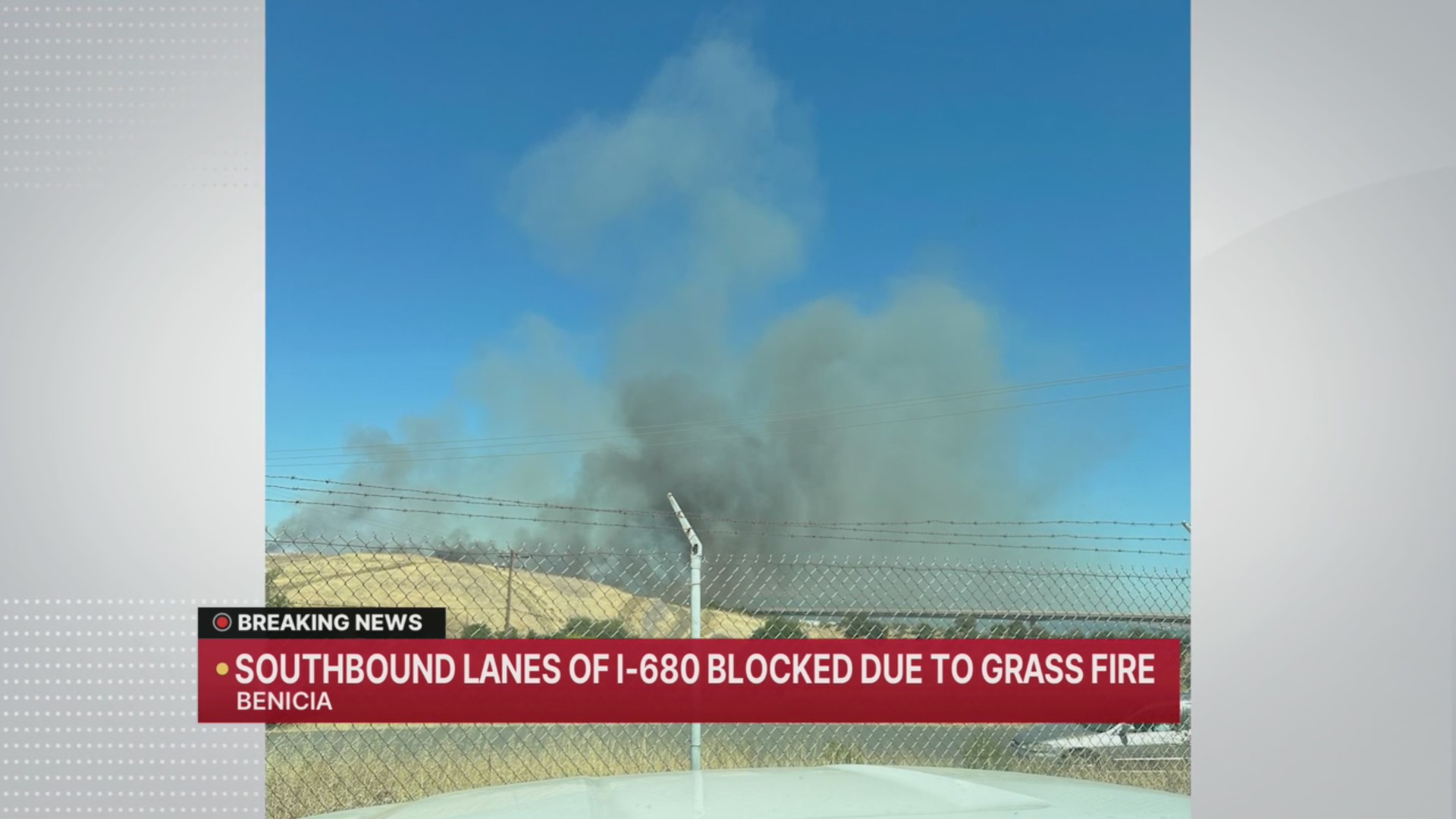 Benicia grass fire that blocked all lanes on I-680 under control – KRON4