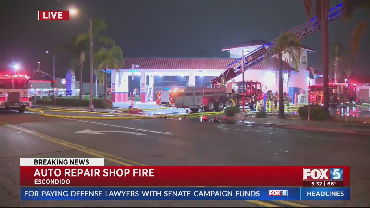 Auto repair shop catches fire in North County FOX 5 San Diego & KUSI News