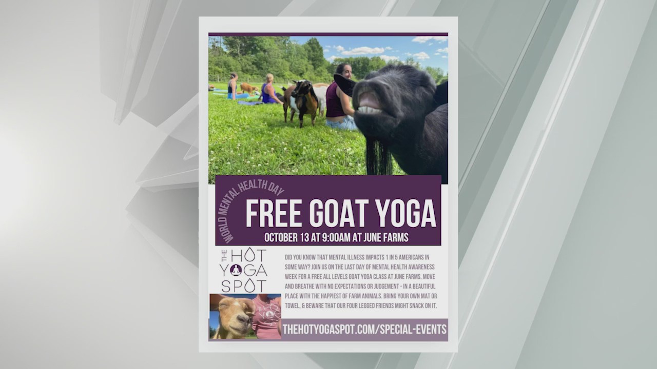 Free Goat Yoga at June Farms for Mental Health Awareness Week – NEWS10 ABC