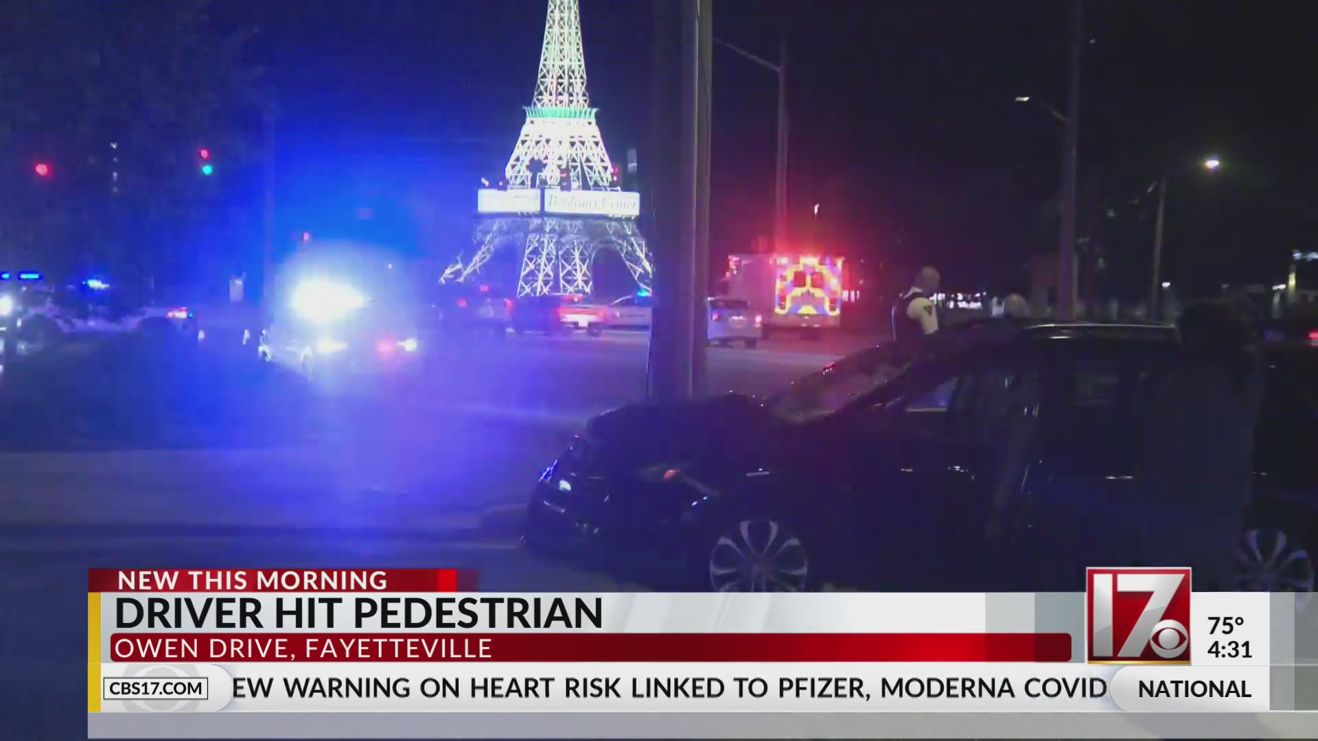 Pedestrian struck by vehicle in Fayetteville, police say – CBS17.com