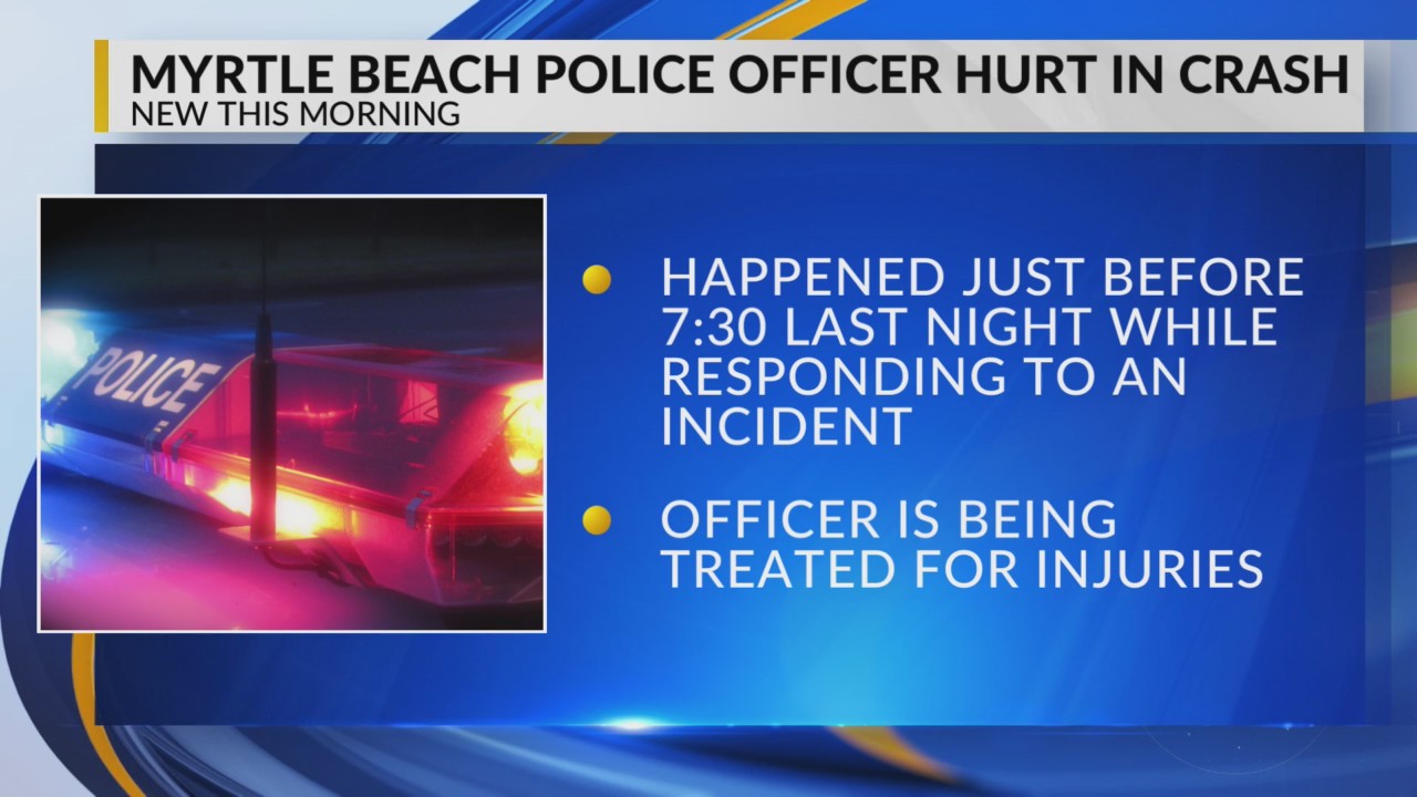 Myrtle Beach police officer involved in crash while responding to ...