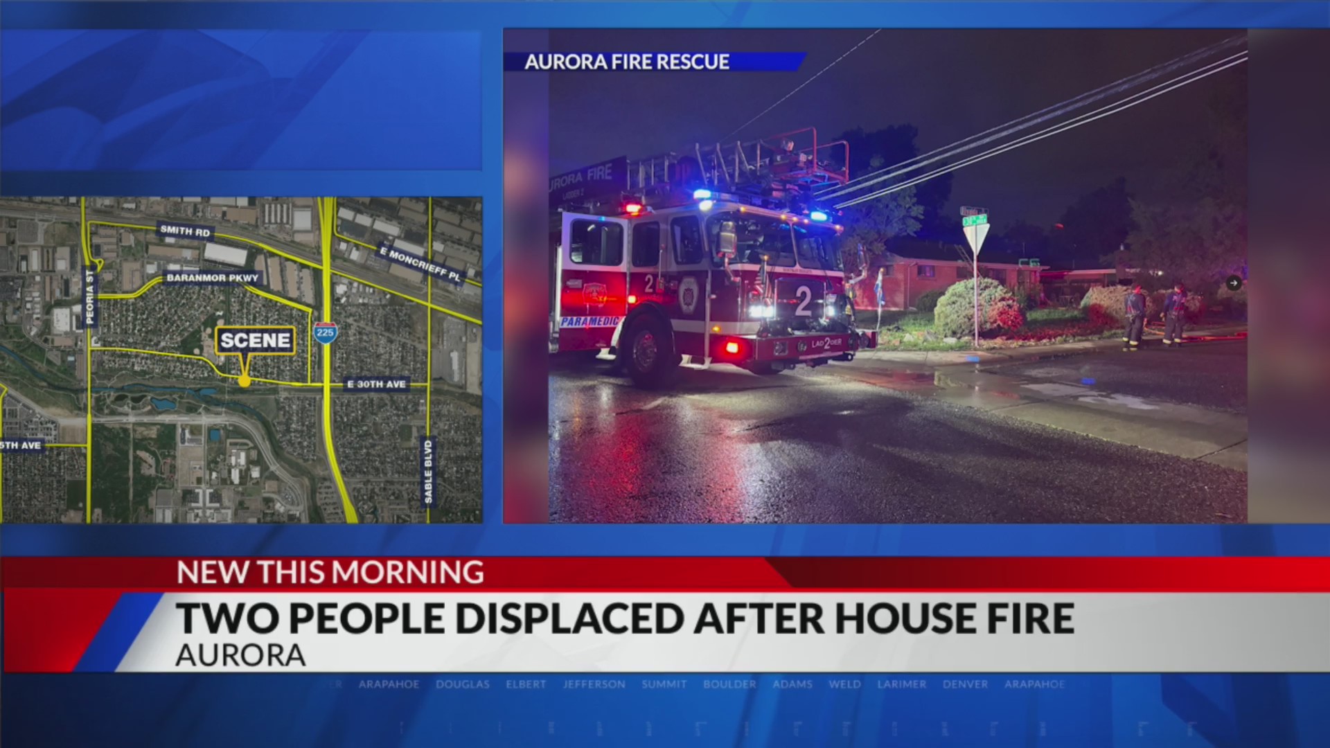 Two people displaced after Aurora house fire – FOX31 Denver