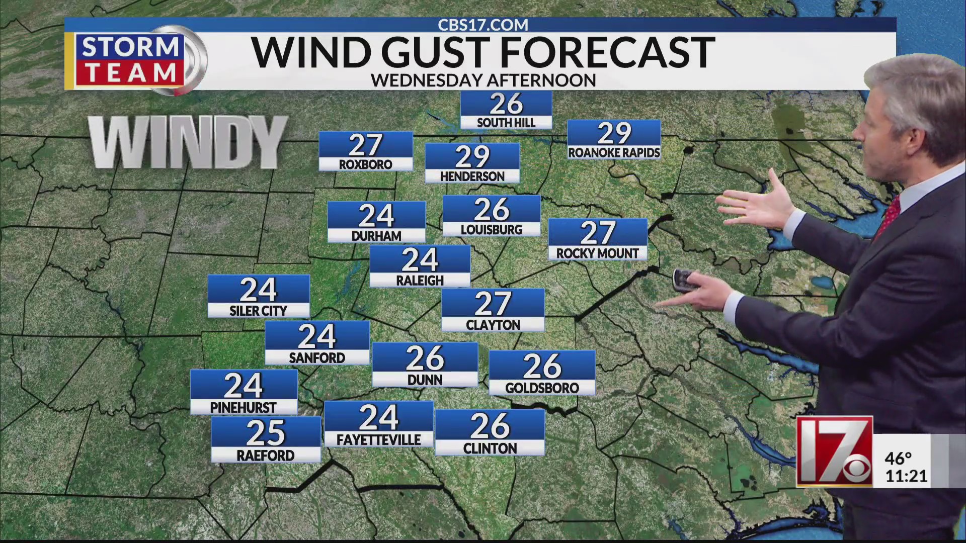 Sunny, warm and breezy Wednesday across the Triangle – CBS17.com