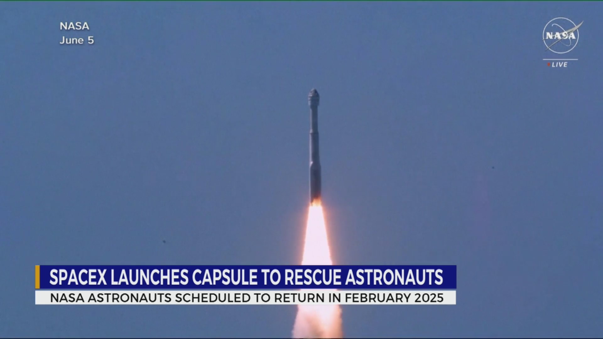 SpaceX launches rescue mission for 2 NASA astronauts who are stuck in