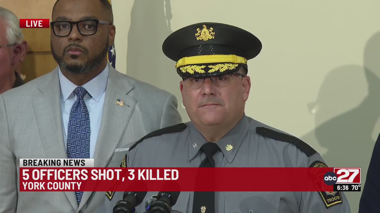 PSP: 3 officers killed, two injured in York County shooting – WSPA 7NEWS