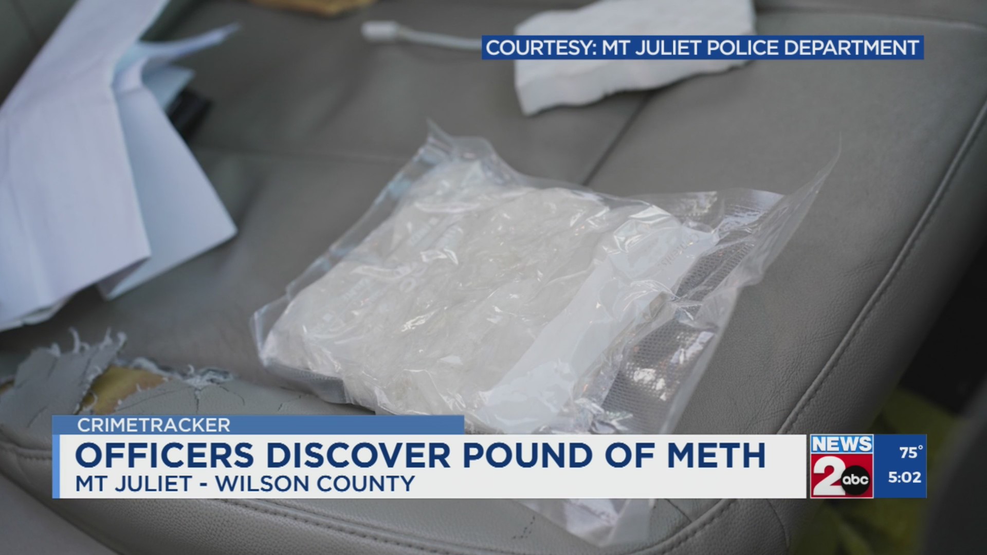 ‘Slow poke’ traffic stop leads to meth bust – WKRN News 2
