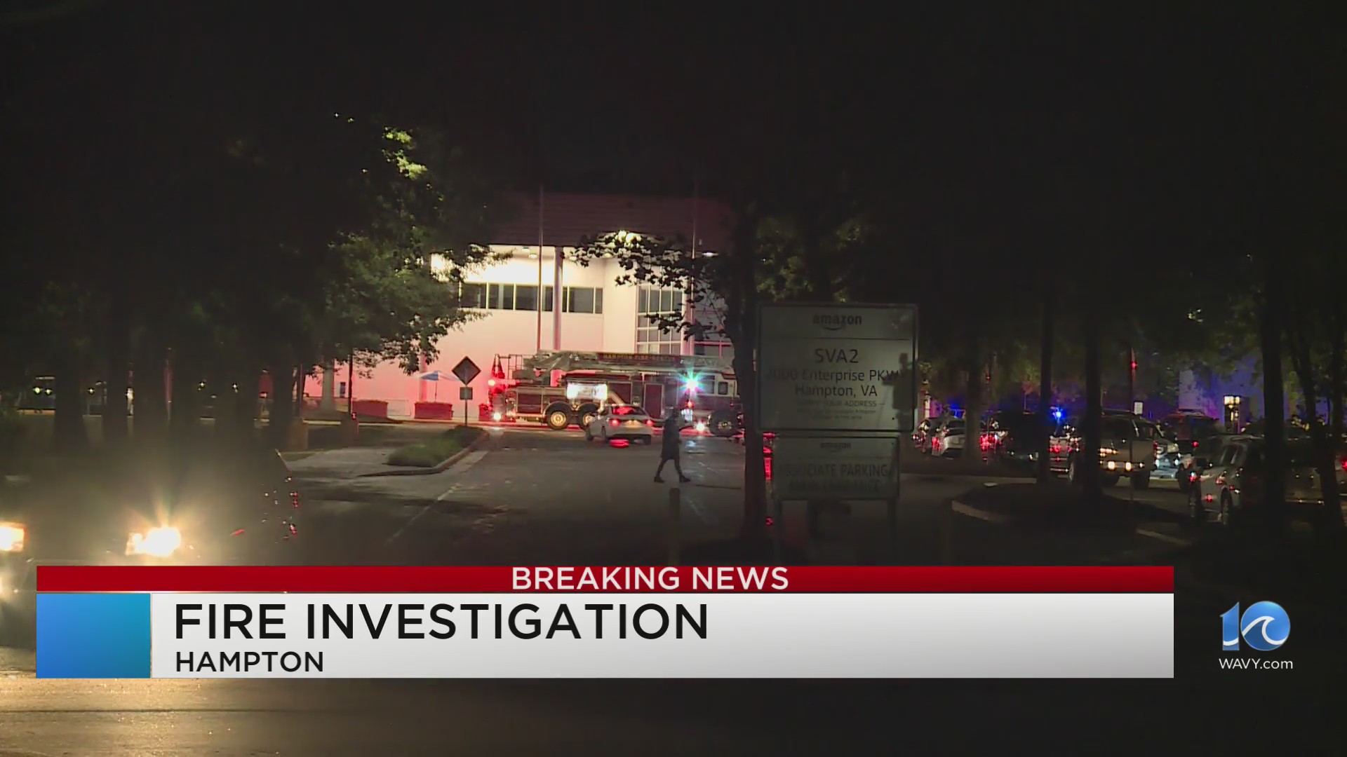 Crews in Hampton respond to overnight fire on Enterprise Pkwy – WAVY.com