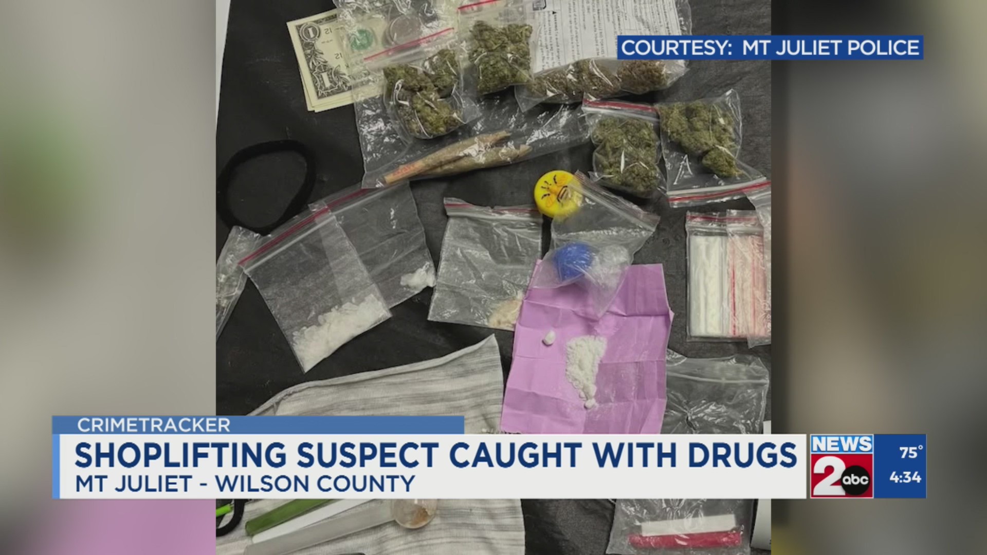 Mt. Juliet shoplifting suspect caught with drugs – WKRN News 2