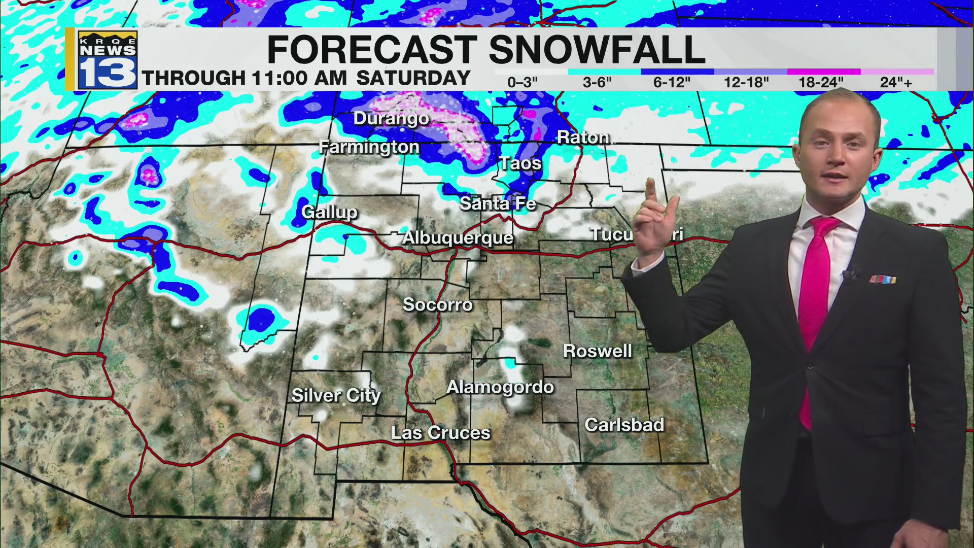 Rain, snow moves into New Mexico Tuesday and Friday – KRQE NEWS 13 ...