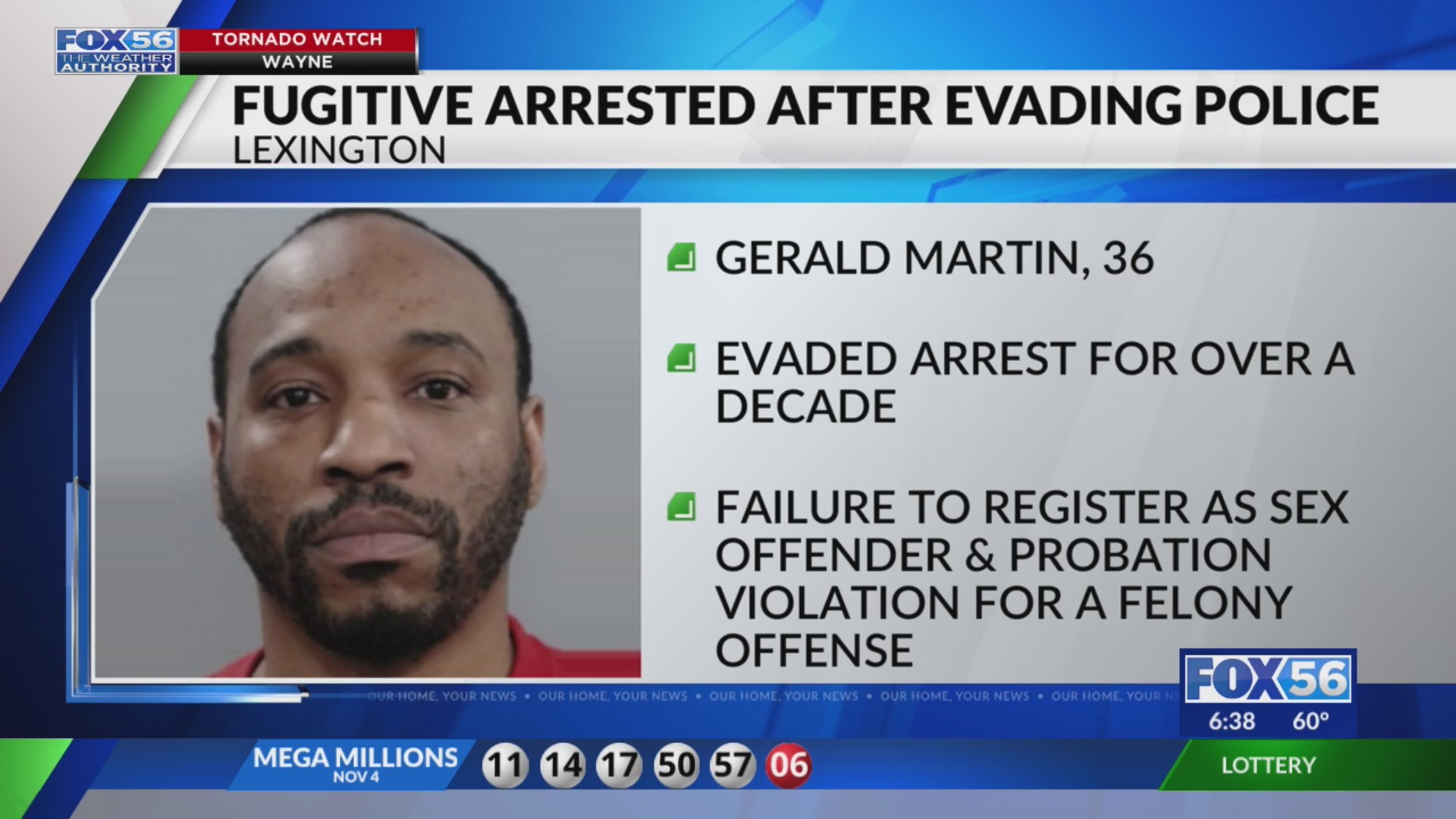 Fugitive sex offender arrested after 10 years in Lexington – FOX 56 News
