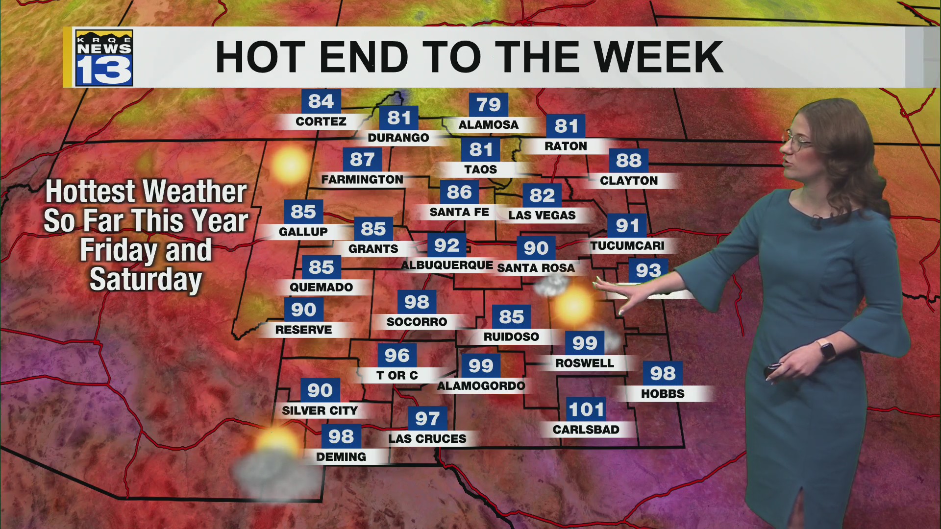 Triple digit heat to end the week – KRQE NEWS 13 – Breaking News ...