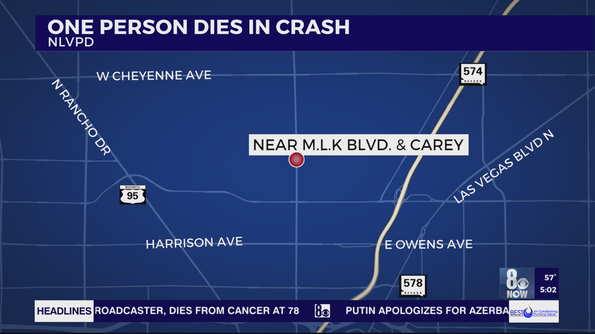 1 killed in fiery crash in North Las Vegas – KLAS