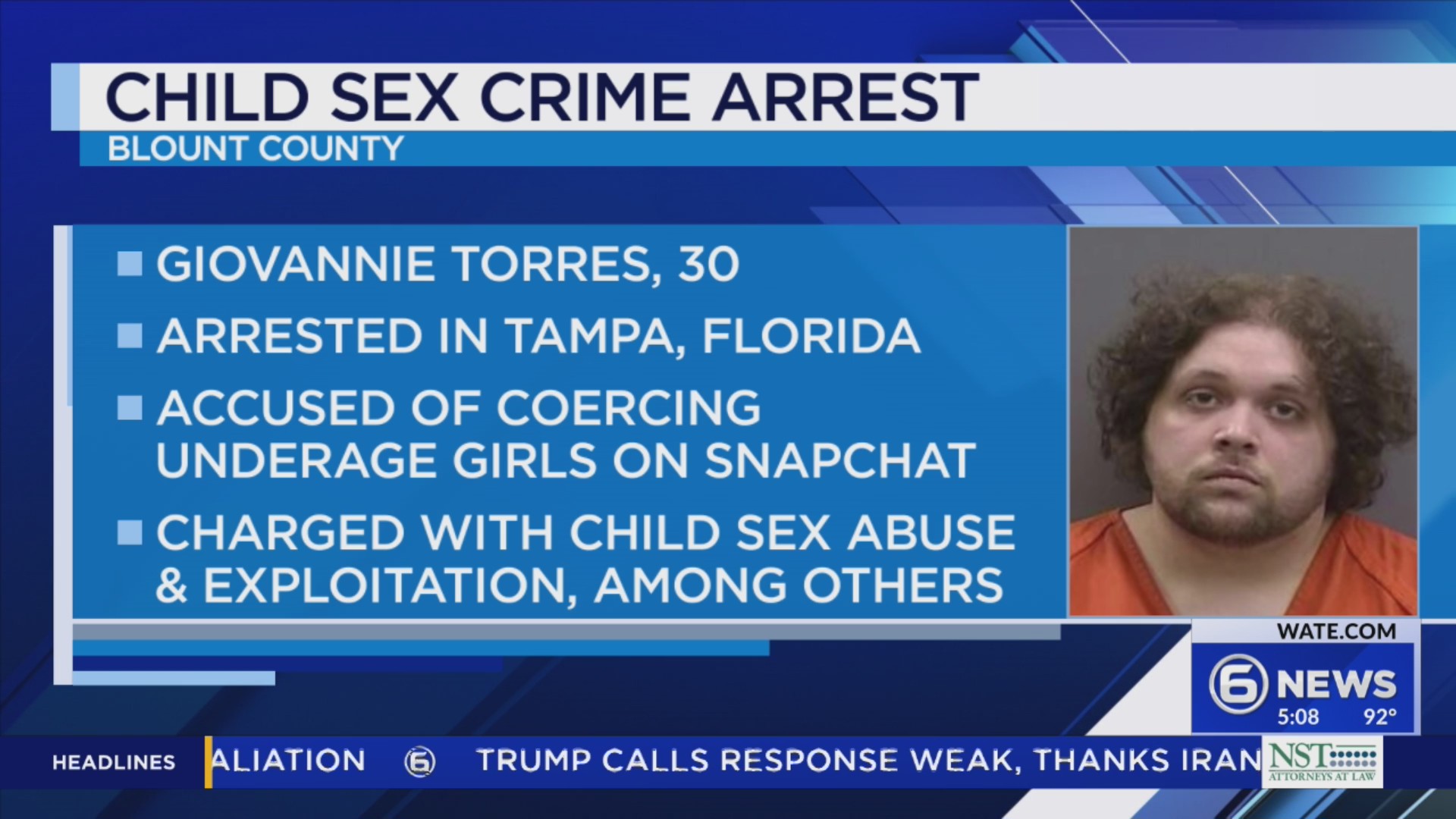 Florida man faces child sex abuse charges in East TN – WATE 6 On Your Side