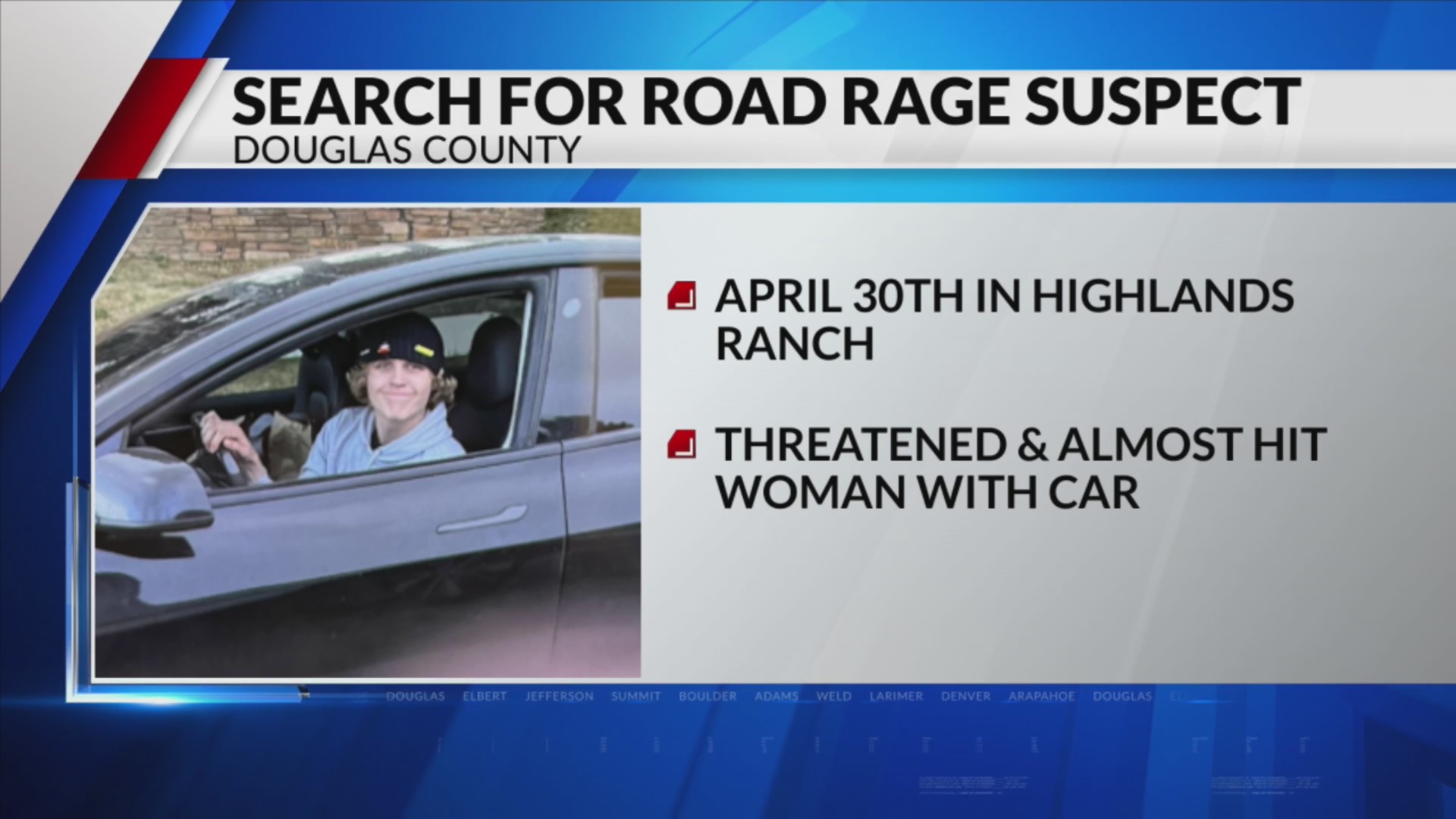 Sheriff’s office seeking Highlands Ranch road rage suspect – FOX31 Denver