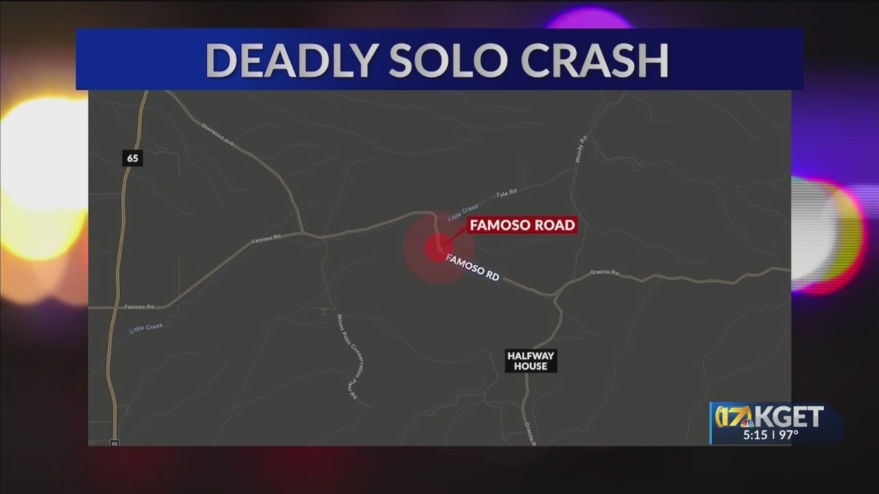 Man dead after solo crash on Famoso Road – KGET 17 News