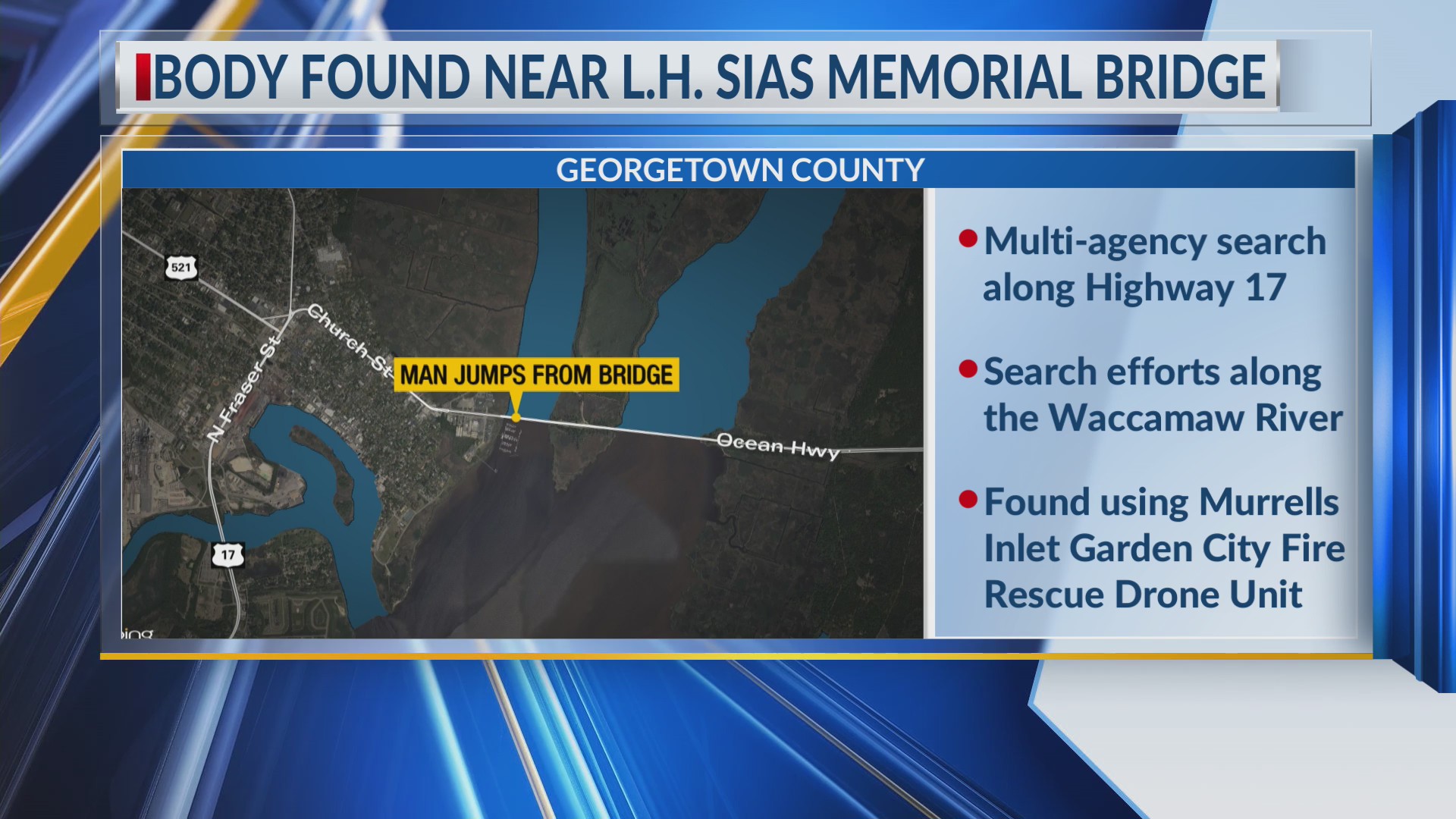 Crews recover body of man who jumped from L.H. Siau Memorial Bridge ...