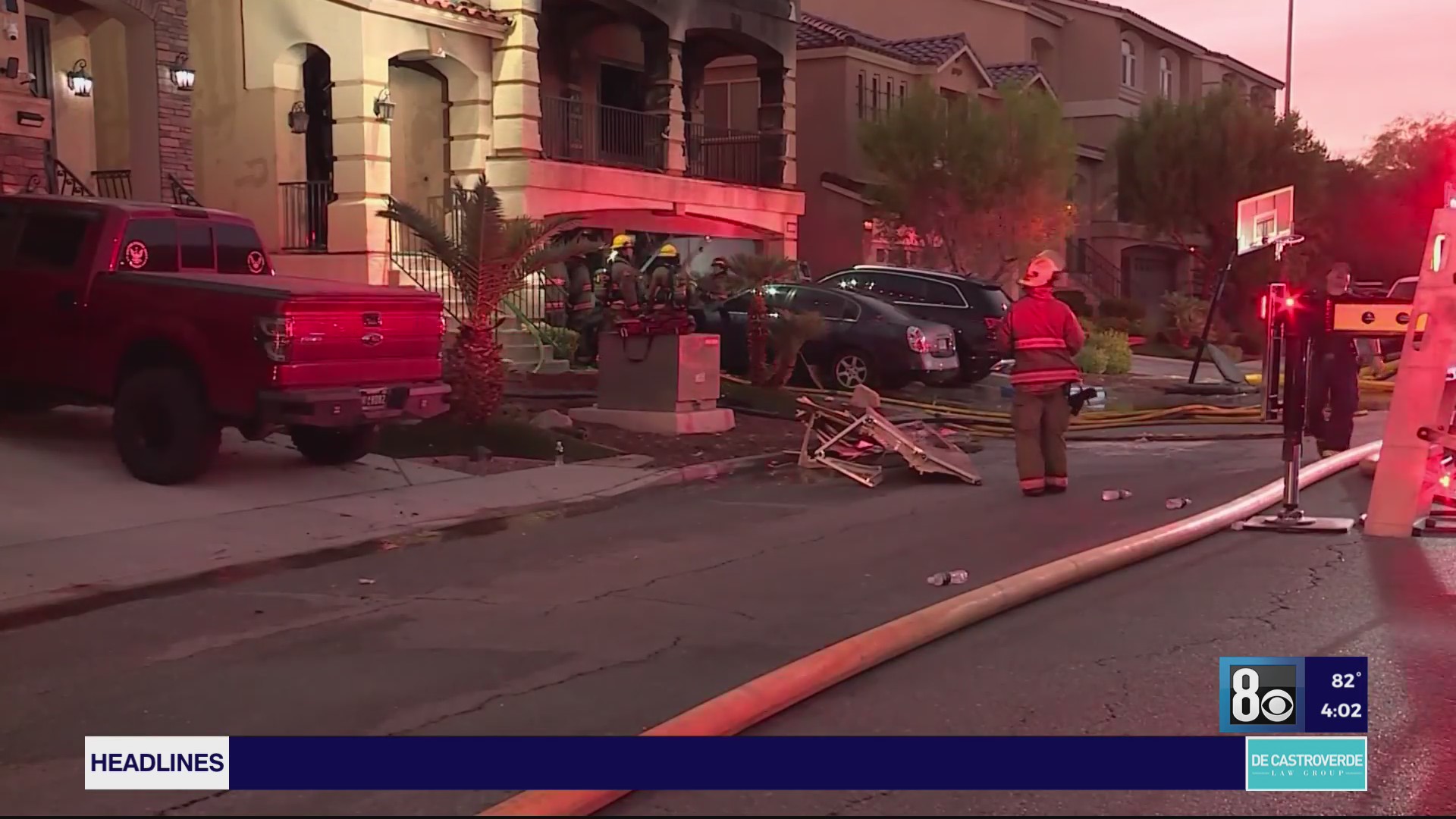 4 missing in early morning house fire in south Las Vegas valley – KLAS