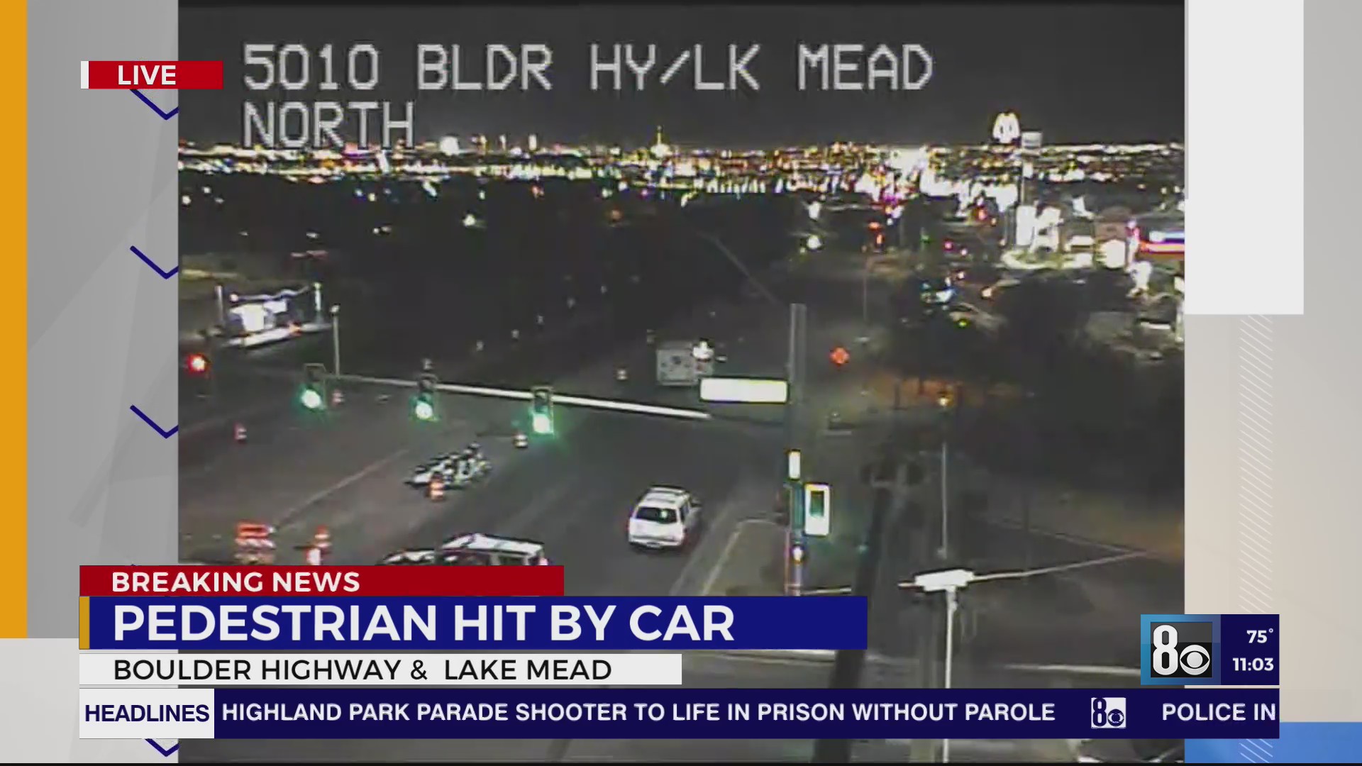 Pedestrian hospitalized after crash in Henderson – KLAS